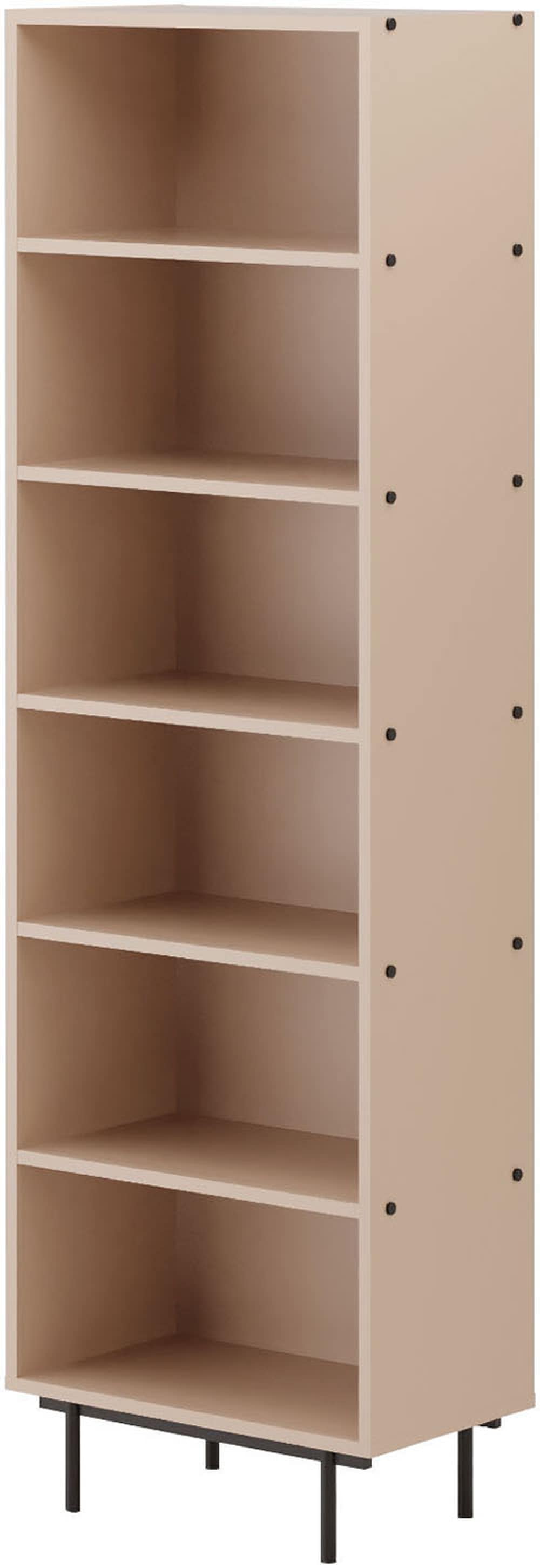 Home affaire Standregal »Arrocco: Schlankes Regal in 2 Farben mit Metallelementen, stilvoll« B/T/H: 60,8/35/195cm, 5 offene Fächer, viel Platz, Made in Poland