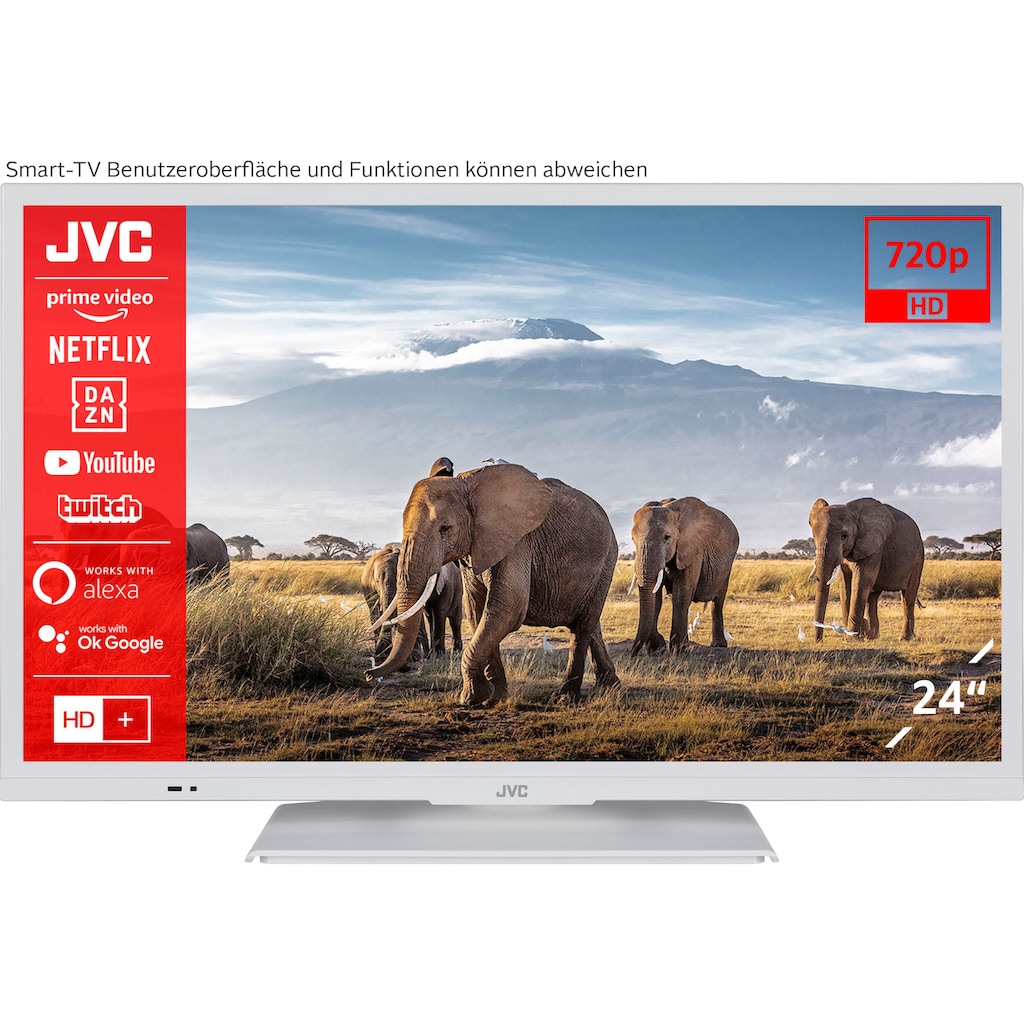 JVC LED-Fernseher »LT-24VH5156W«, 60 cm/24 Zoll, HD-ready, Smart-TV