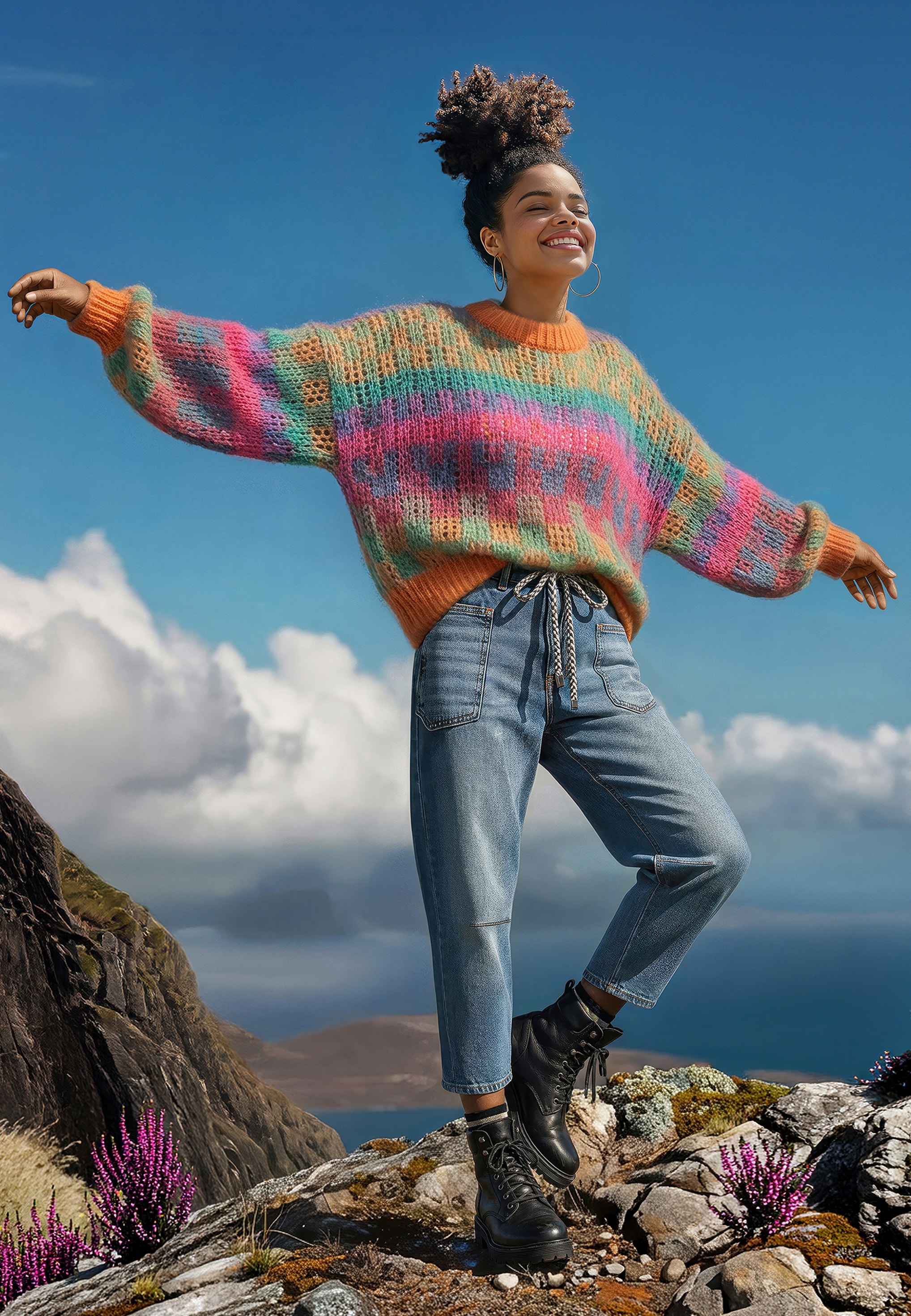 Cartoon Strickpullover »Strickpullover mit Rundhalsausschnitt«