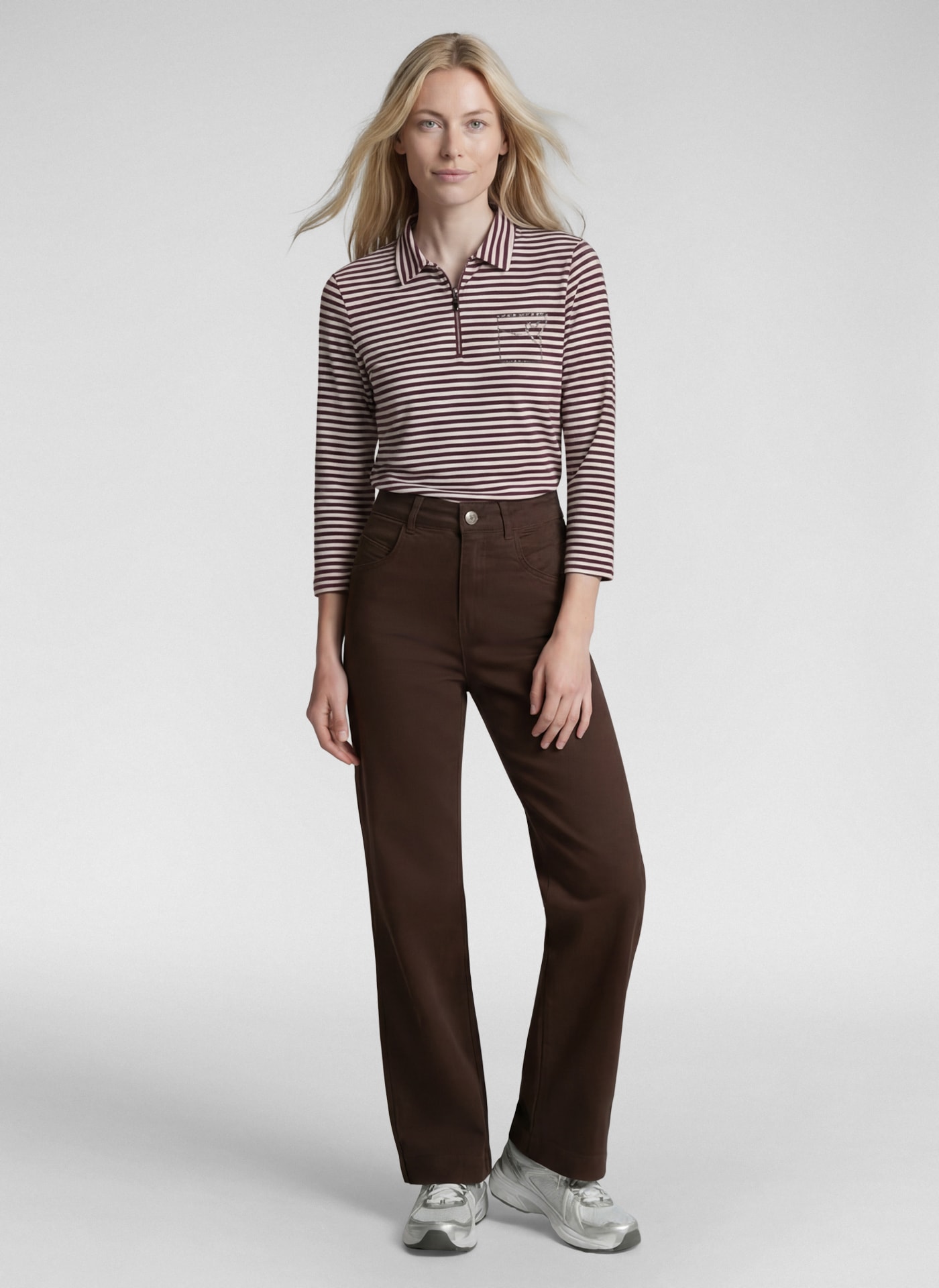 Rabe Poloshirt mit Stickerei