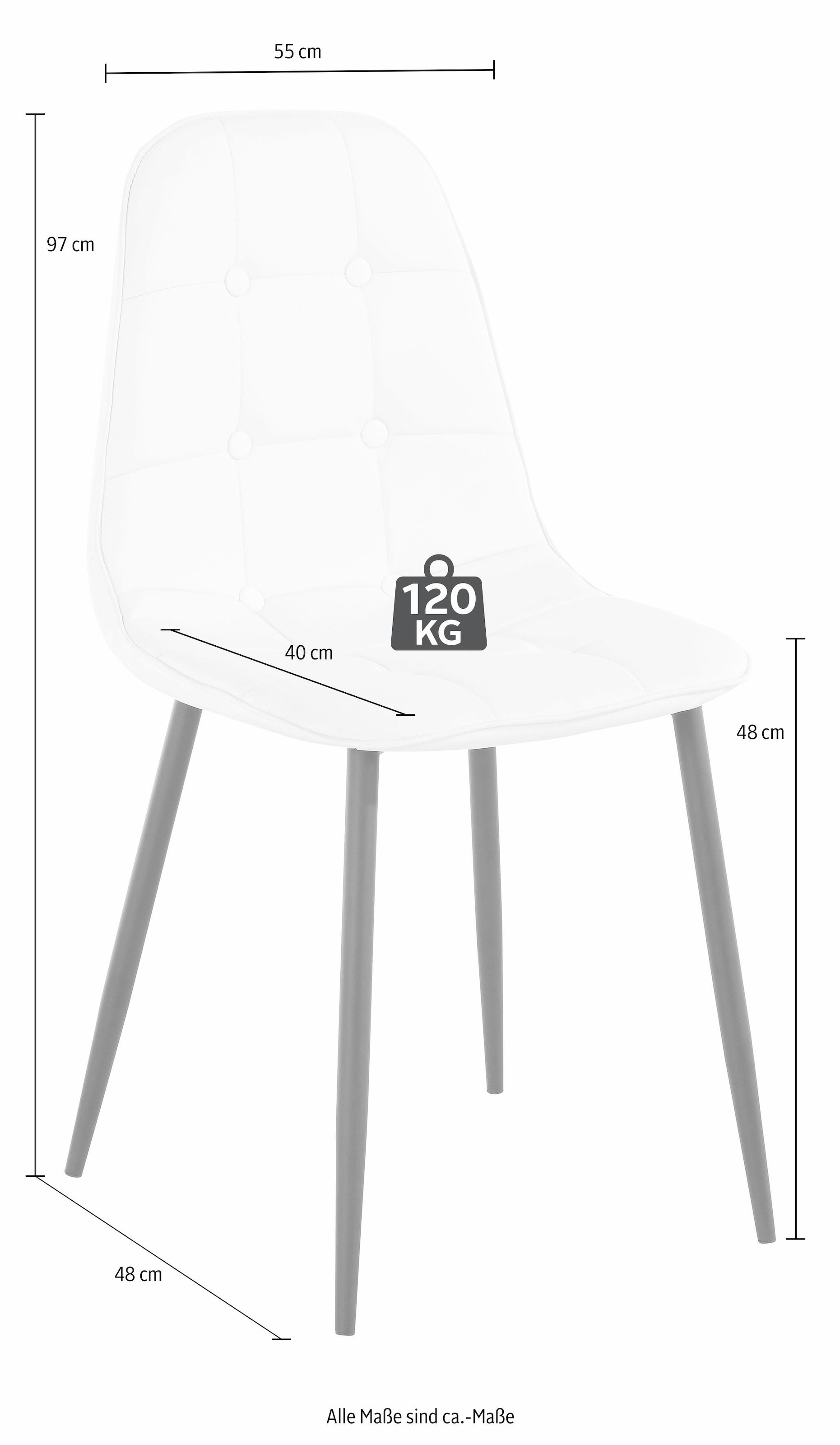 INOSIGN Essgruppe, (Set, 5 tlg.), mit Esstisch 120 cm breit