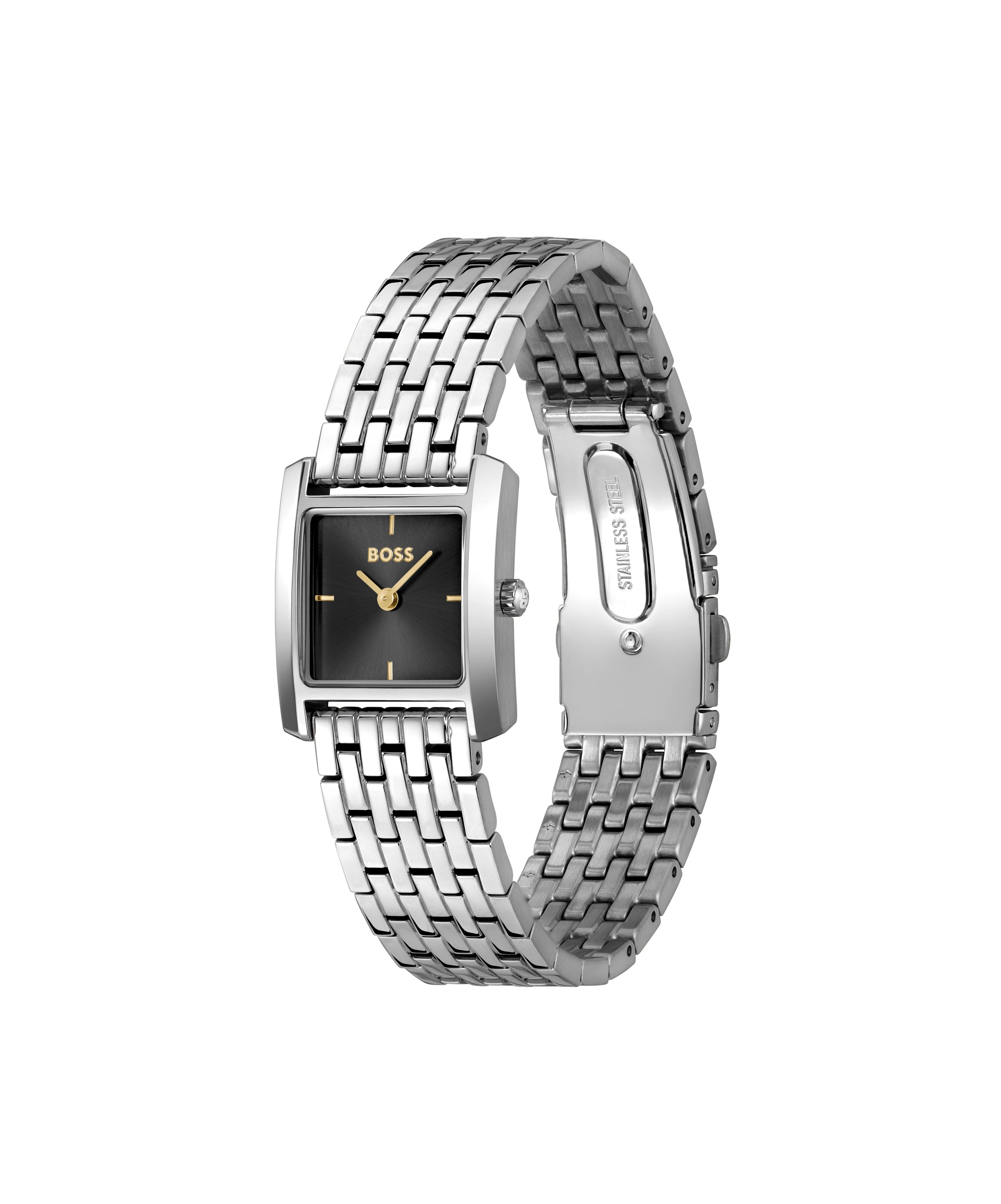 BOSS Quarzuhr »LUCY SCALA« Armbanduhr, Damenuhr, Edelstahlarmband, analog