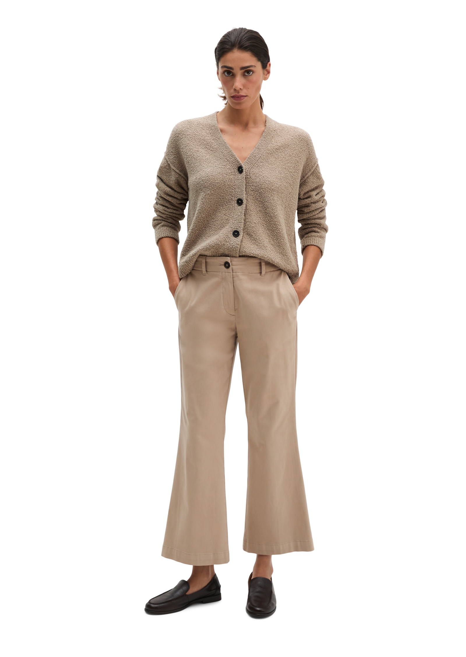 Marc O'Polo 7/8-Hose »MARTHE FLARED«  aus Baumwoll-Stretch-Satin, Flared Fit