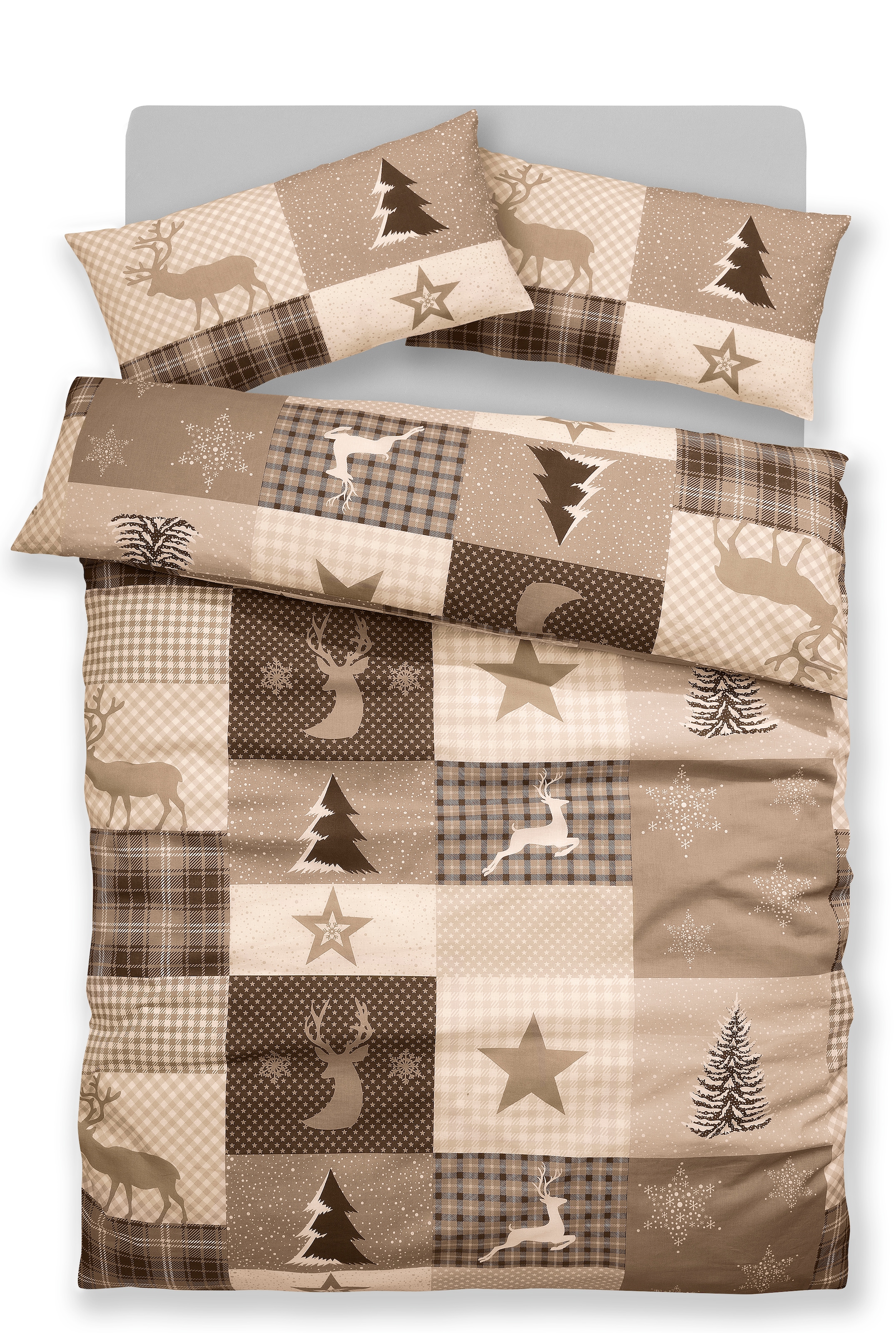 OTTO home Bettwäsche »Nicholas« 2 Stk. Weihnachtsbettwäsche, Winter, in 3 Qualitäten verfügbar