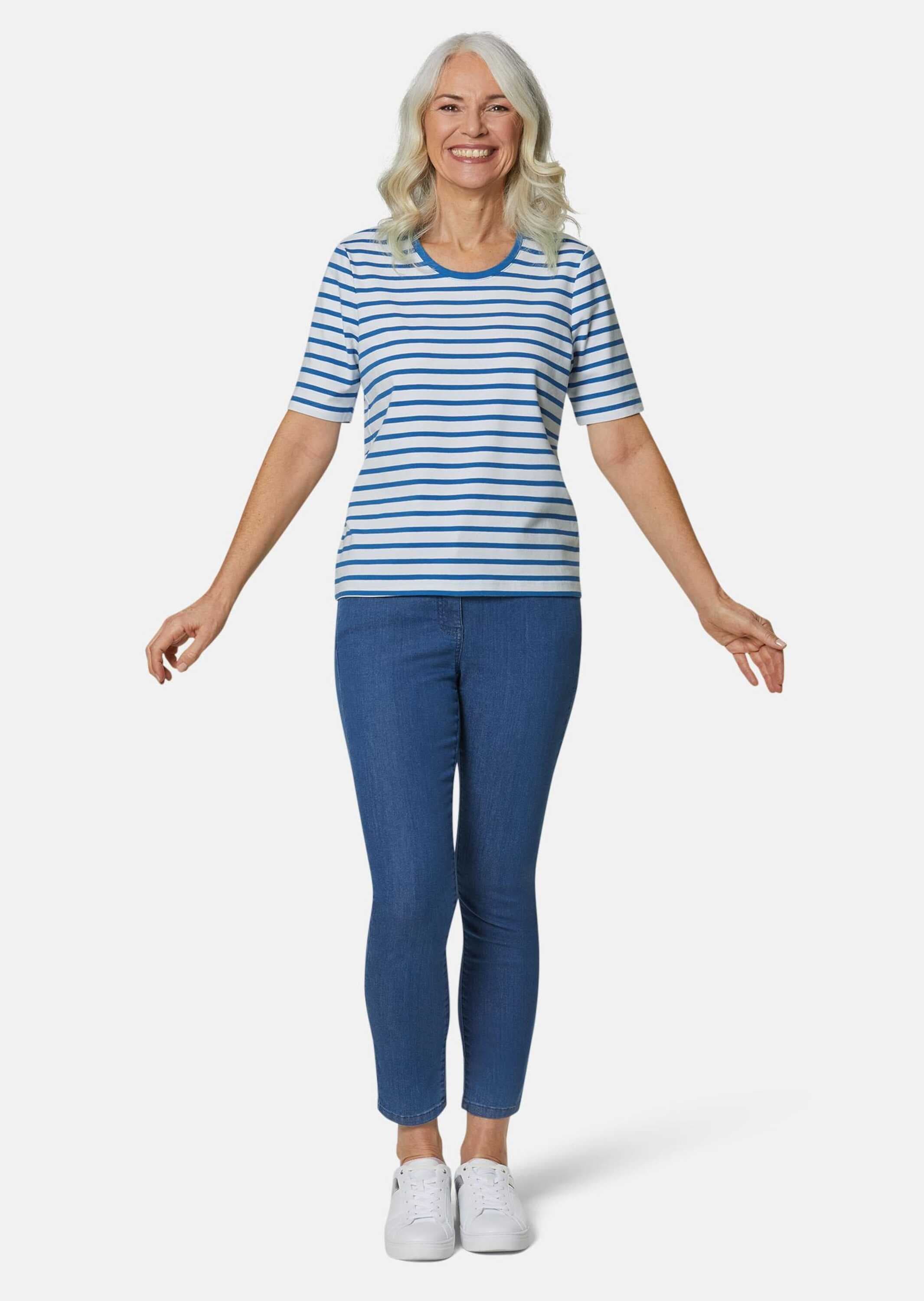 GOLDNER Kurzarmshirt »Ringelshirt mit Halbarm« Ohne