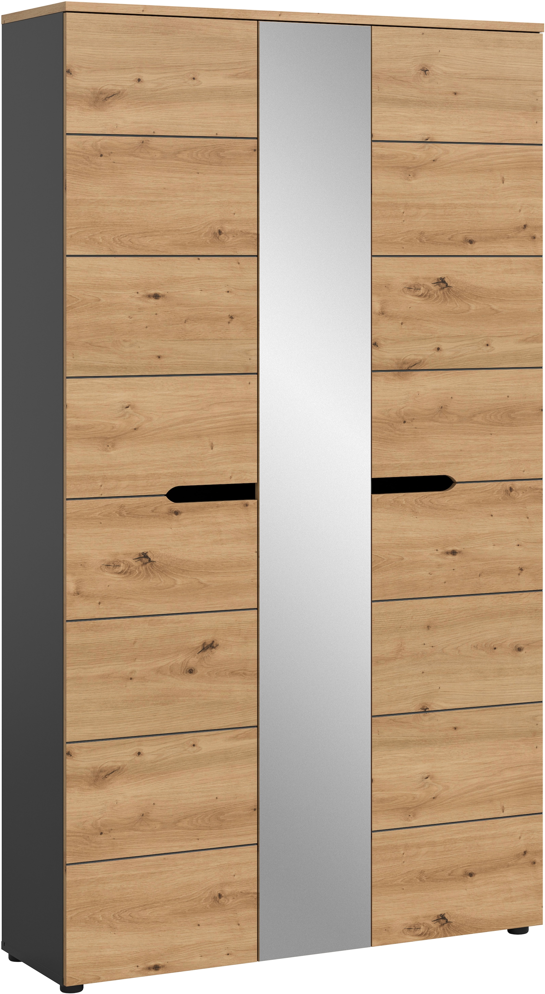 Home affaire Garderobenschrank »REHAT, TOPSELLER!, Breite 105cm, mit Spiegeltür, viel Stauraum« Platz für ca. 23 Paar Schuhe,  Garderobe, Flurschrank, Dielenschrank, Kleiderschrank, Garderobenmöbel