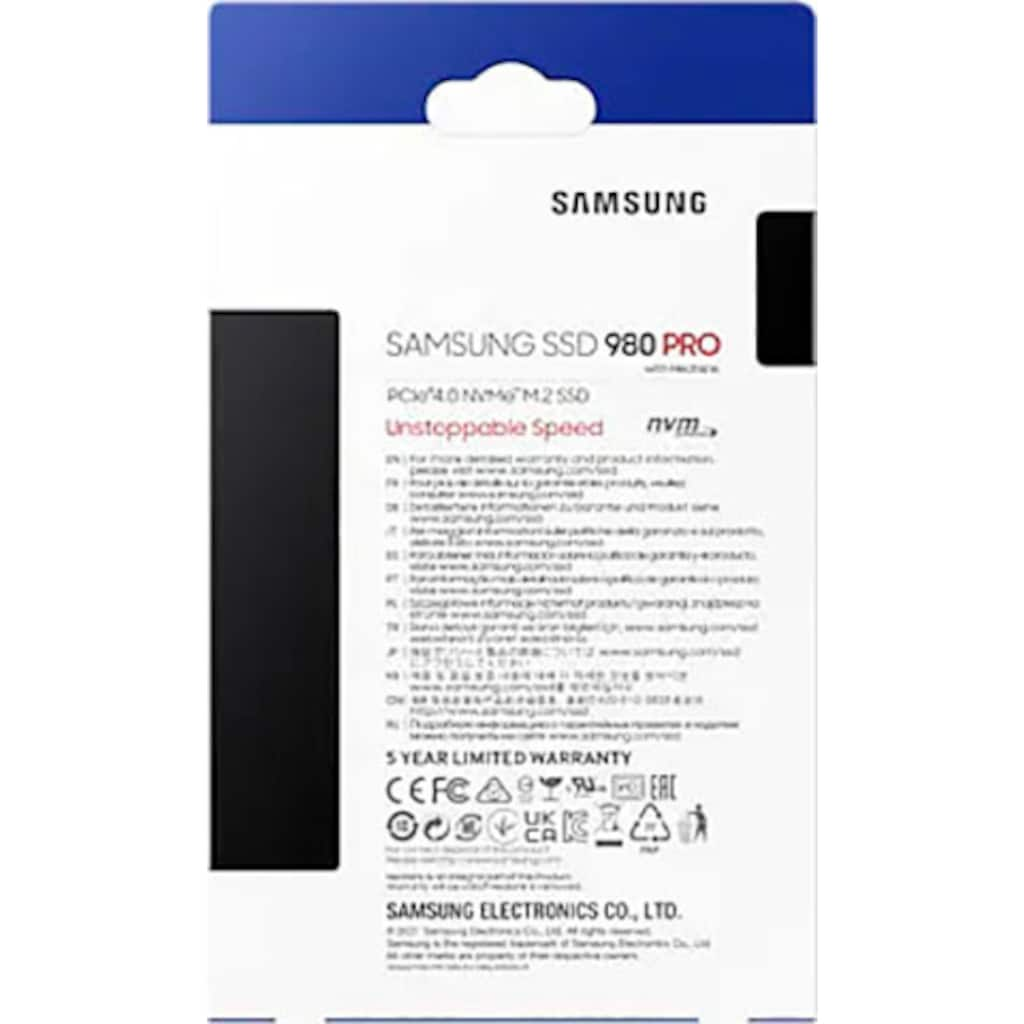 Samsung interne SSD »980 PRO Heatsink«, Anschluss M.2 PCIe 4.0