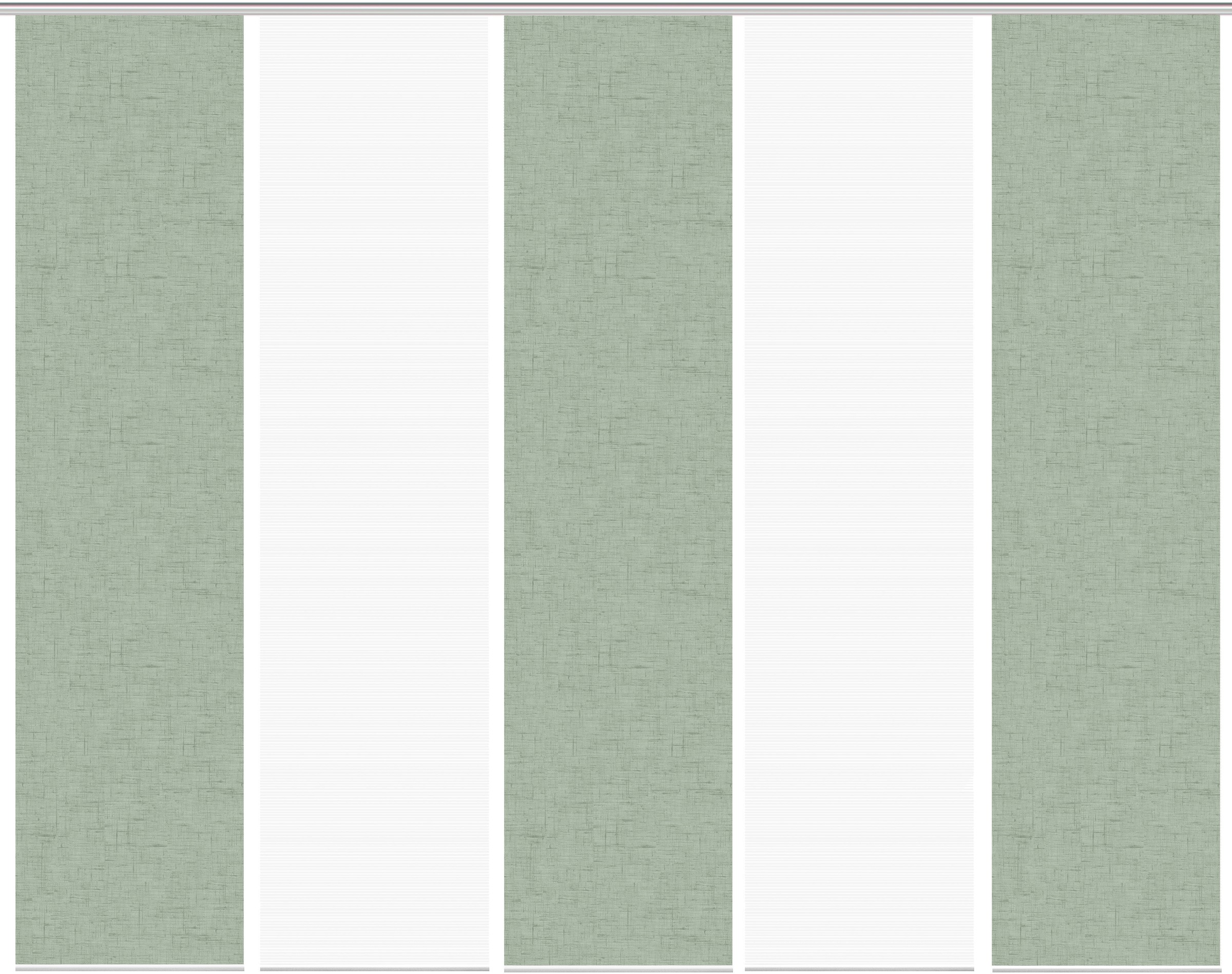 Vision S Schiebegardine »PIVE 5er SET« Paneelwagen 5 Stk. tlg. Schiebevorhang Digidruck 5er Set PIVE