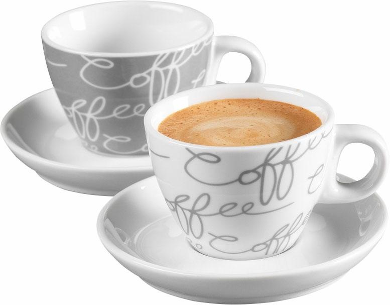 Ritzenhoff & Breker Espressotasse »Cornello Grey«, (Set, 4 tlg.)