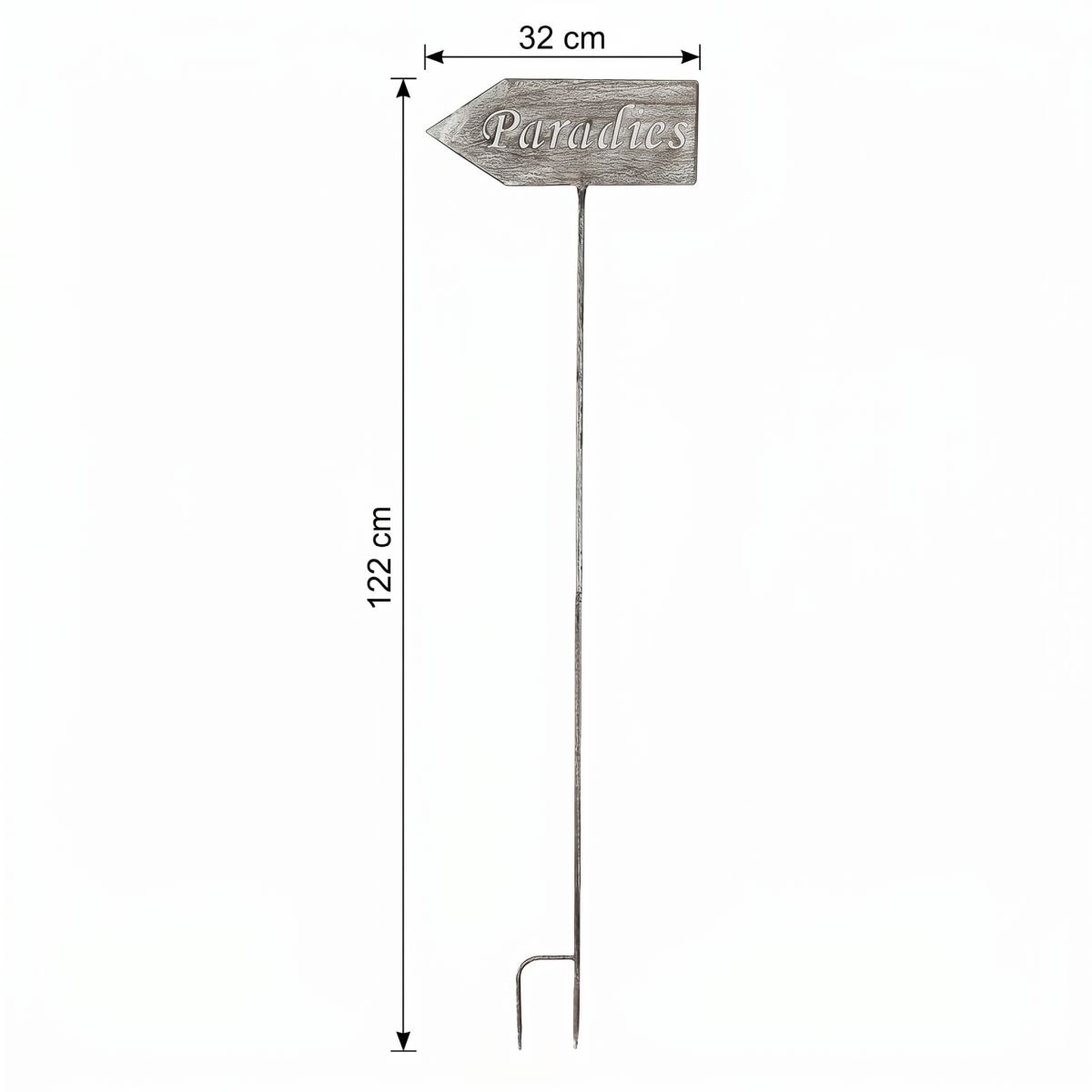 Ambiente Haus Gartenstecker »Paradies (H) 122cm« Stecker für den Garten mit Schriftzug