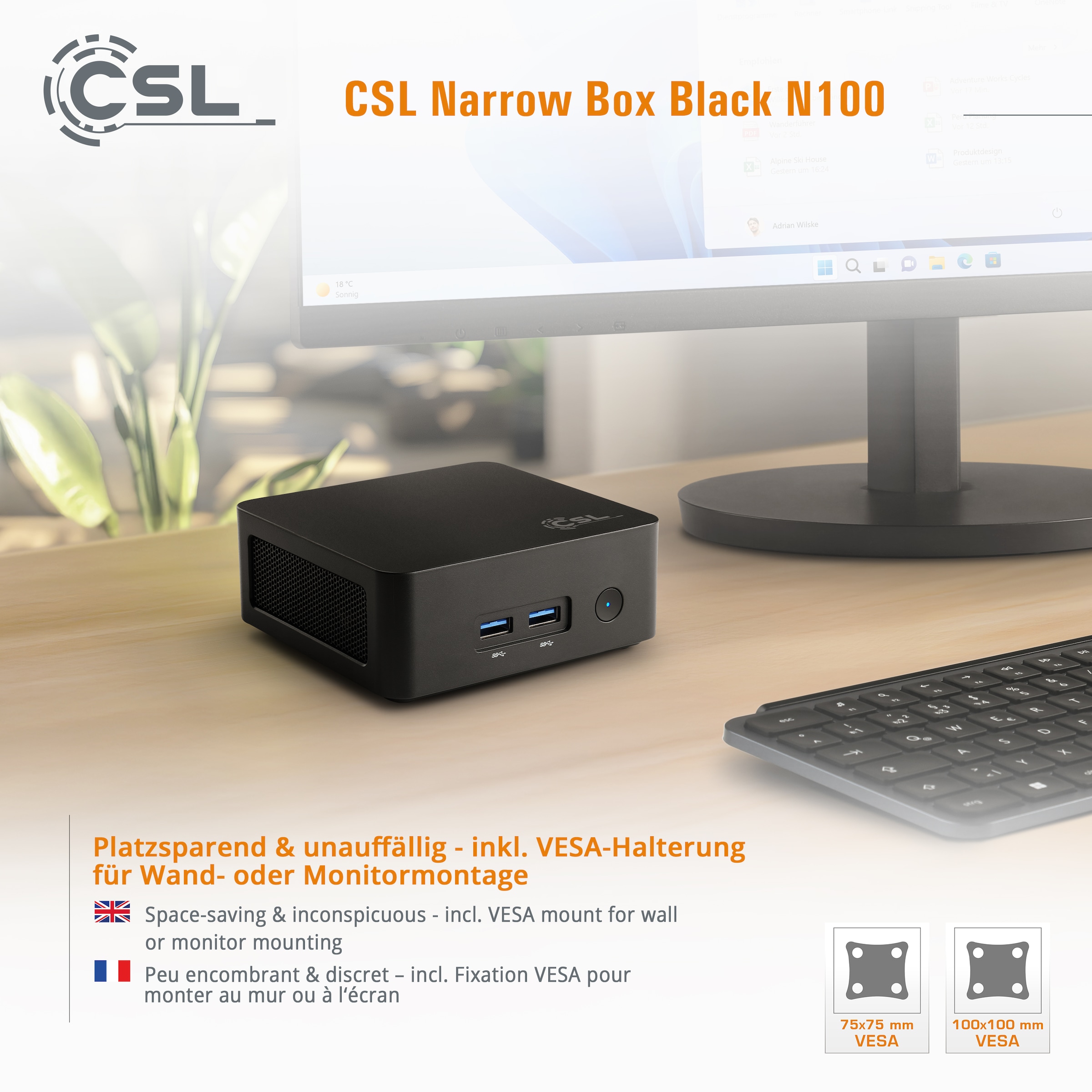 CSL PC »Narrow Box Black N100«