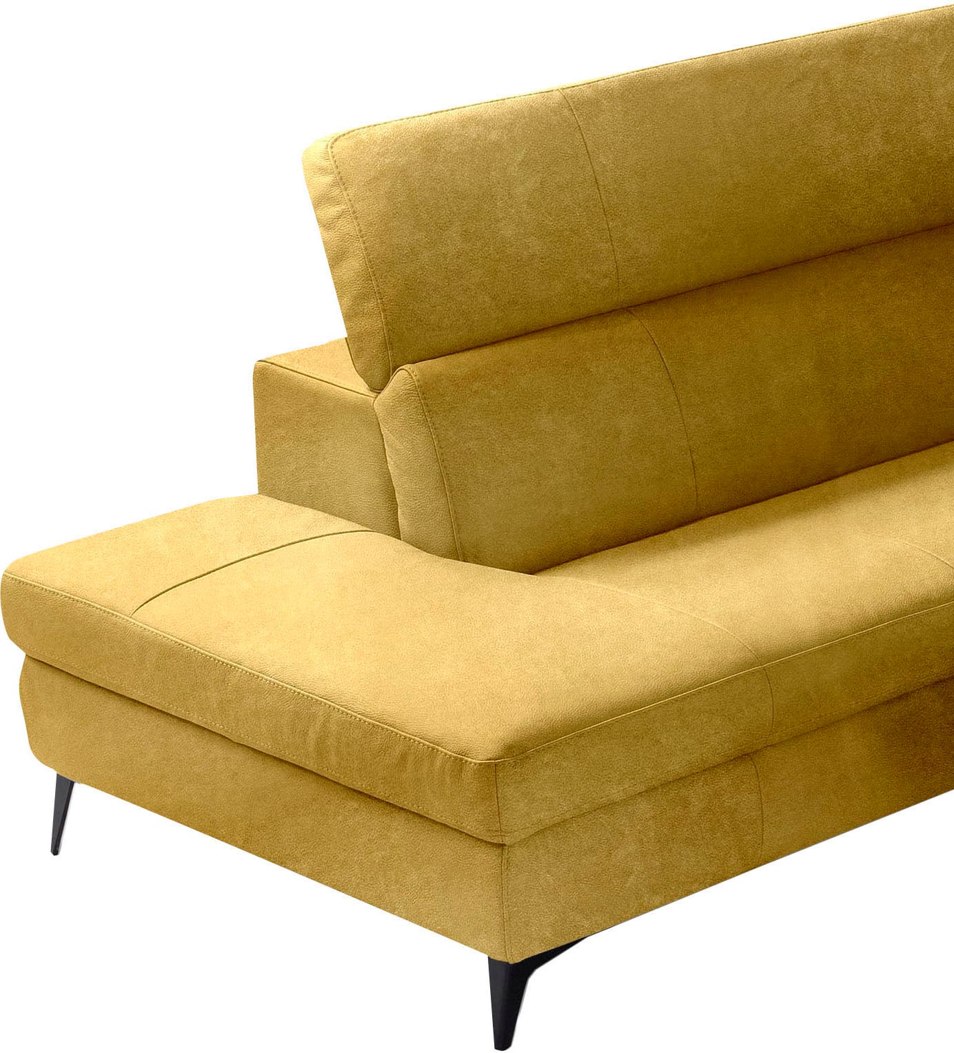 Egoitaliano Ecksofa »Edith, Designsofa mit hohem Sitzkomfort, L-Form« inkl. elektrischer Relaxfunktion und manuell verstellbaren Kopfteilen