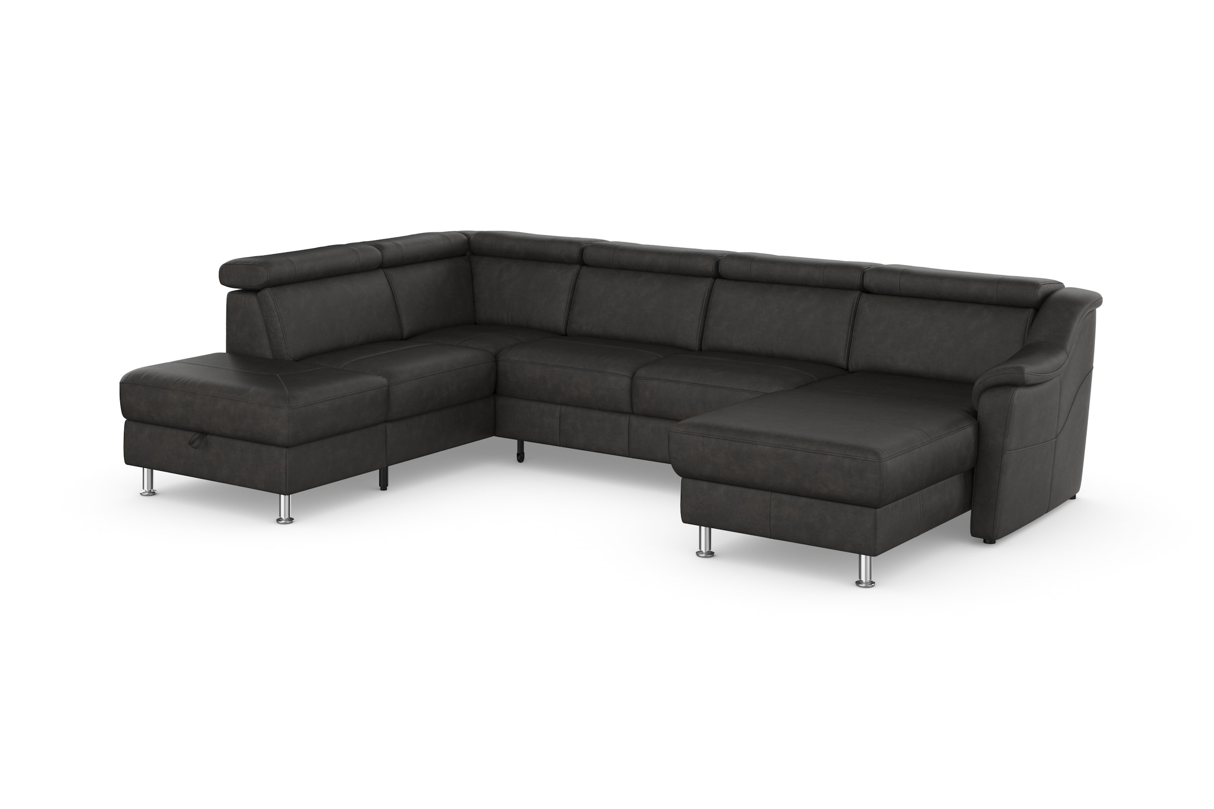 sit&more Wohnlandschaft »Freetown U-Form«, Kopfteilverstellung und Federkern, wahlweise mit Bettfunktion