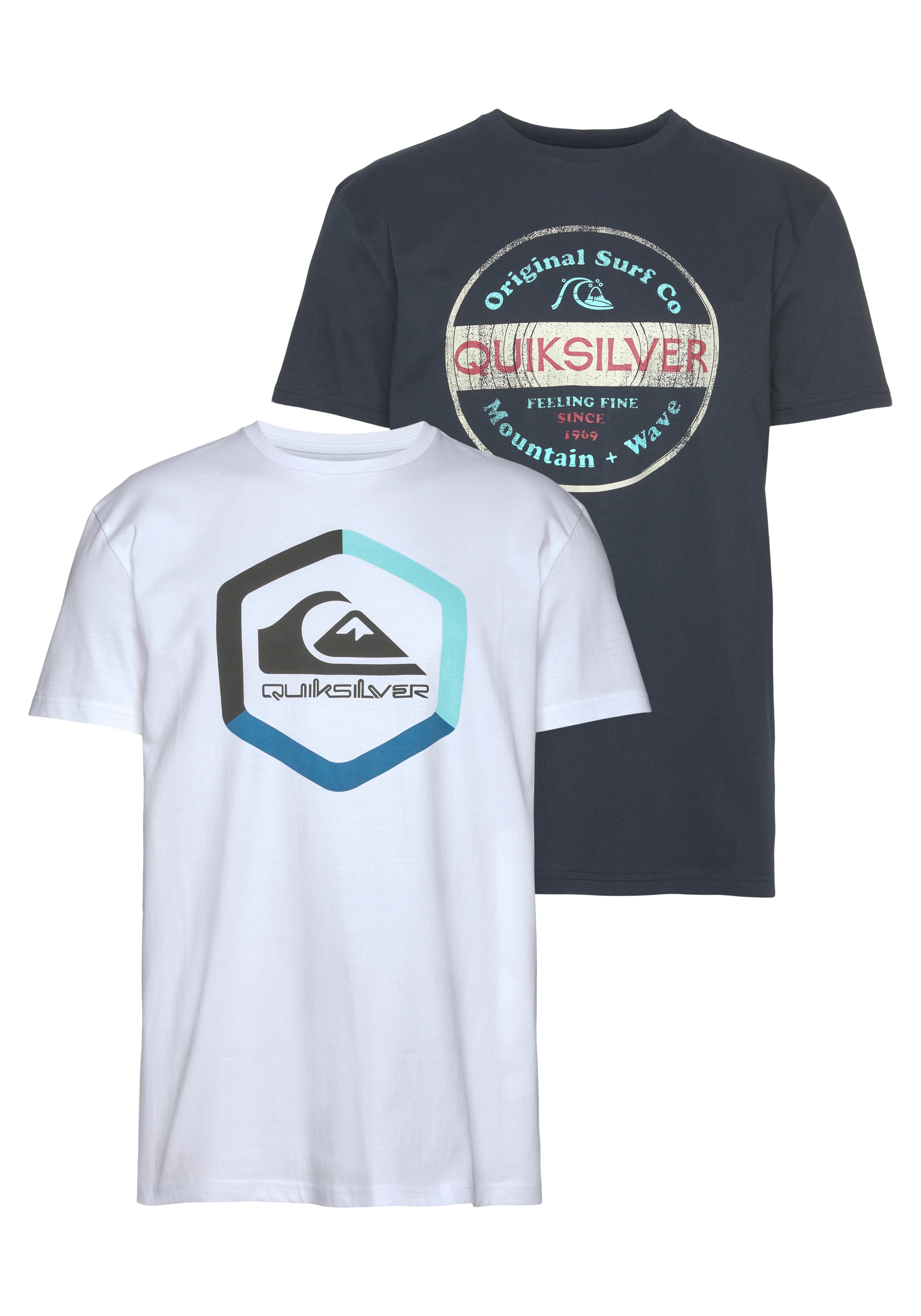 Quiksilver T-Shirt »BOLD DAYS SS TEE PACK«, (Packung, 2er-Pack)