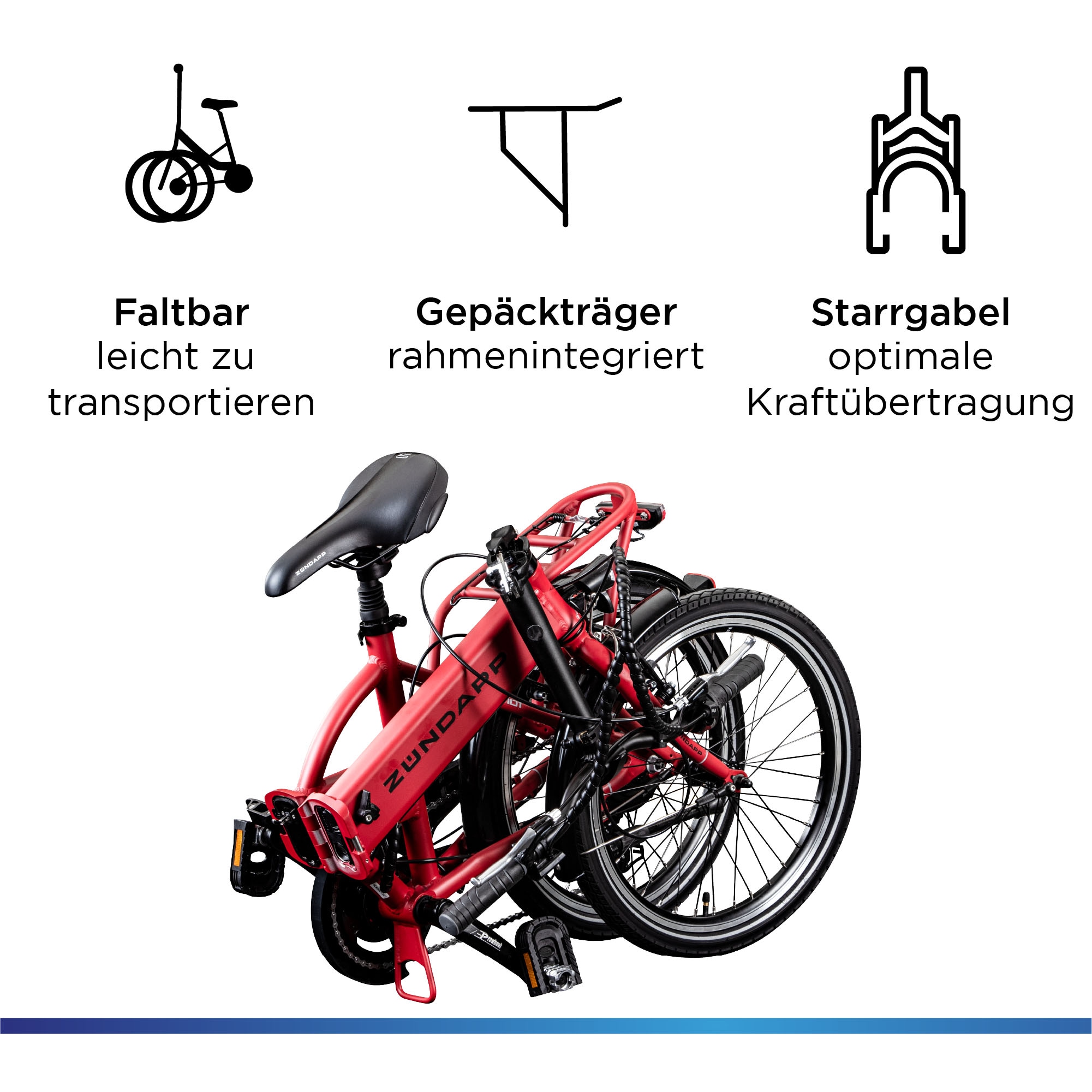 Zündapp »Z101« 6 Gang Shimano Tourney RD-TY300 Schaltwerk Kettenschaltung Heckmotor 250 W Pedelec, Elektrofahrrad für Damen u. Herren