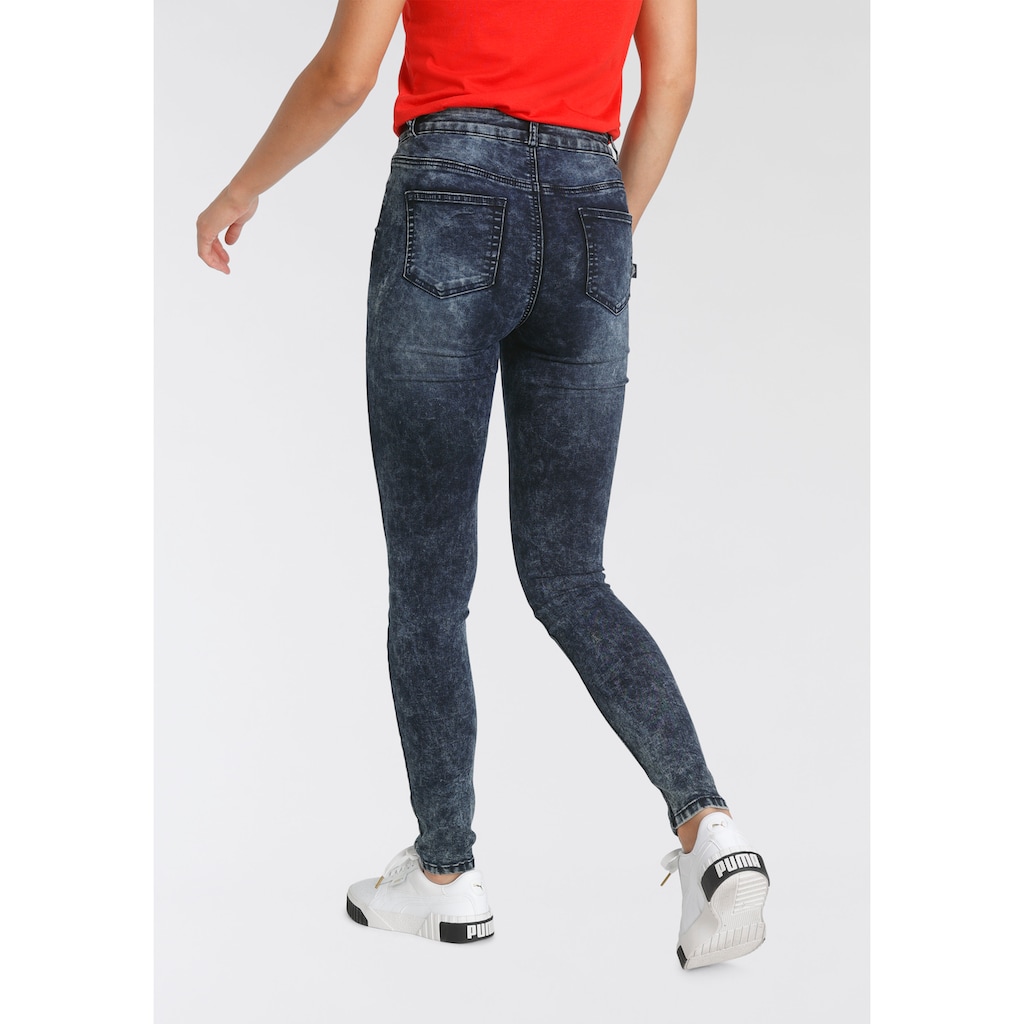 Arizona Skinny-fit-Jeans »Ultra Stretch moon washed«, Moonwashed Jeans