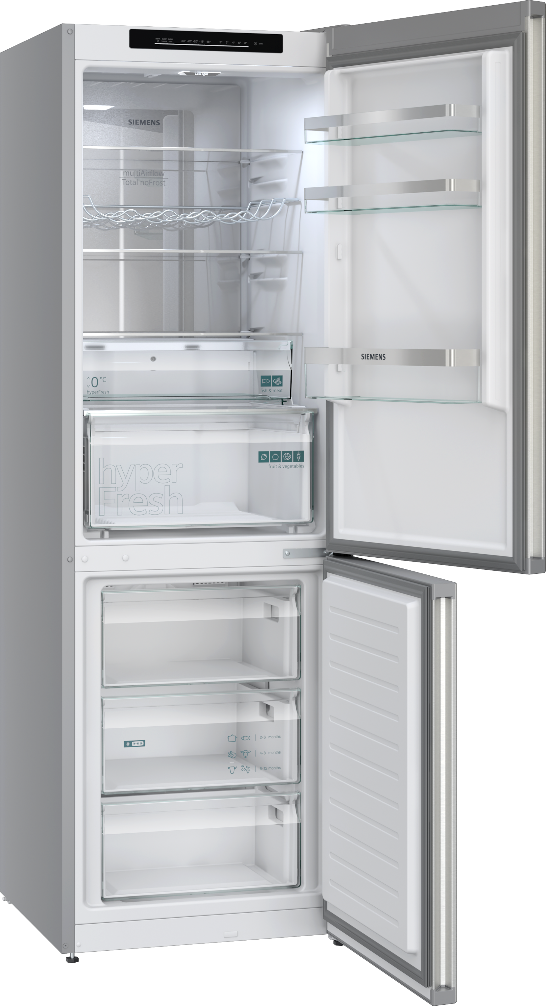 SIEMENS Kühl-/Gefrierkombination iQ300 »KG36NVIAG« 186 cm hoch 60 cm breit hyperFresh System für frisches Obst und Gemüse sowie Total noFrost