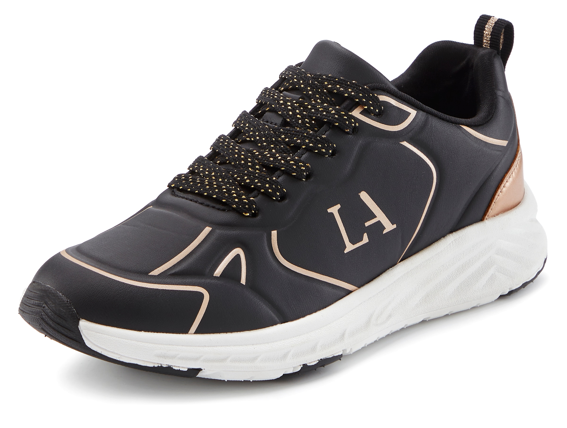 LASCANA Sneaker »Freizeitschuh, Schnürschuh«  mit Farbakzenten VEGAN