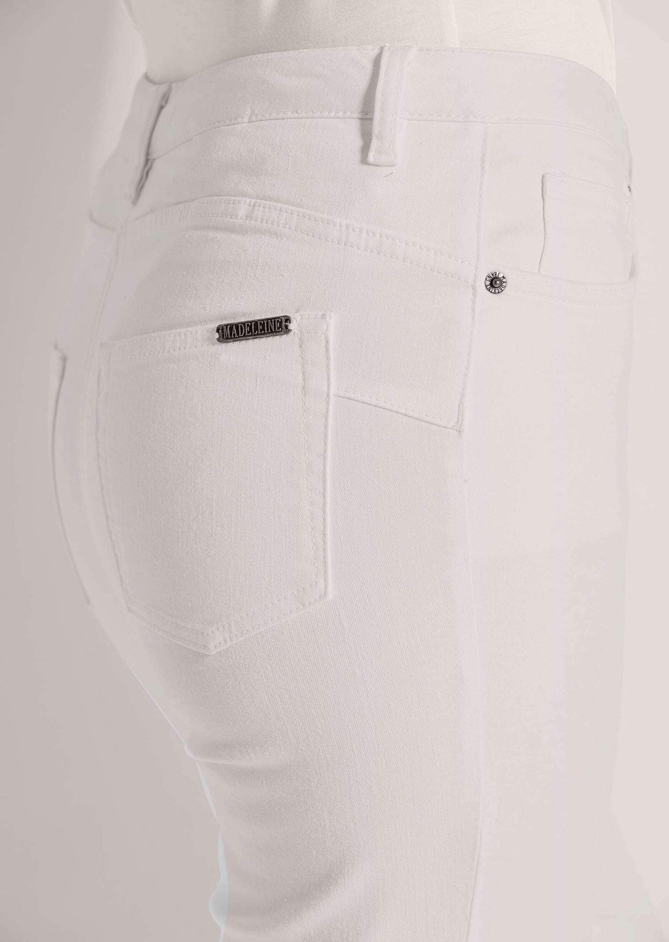 MADELEINE Regular-fit-Jeans »Jeans Mid Waist Skinny-Hose mit Fransen«