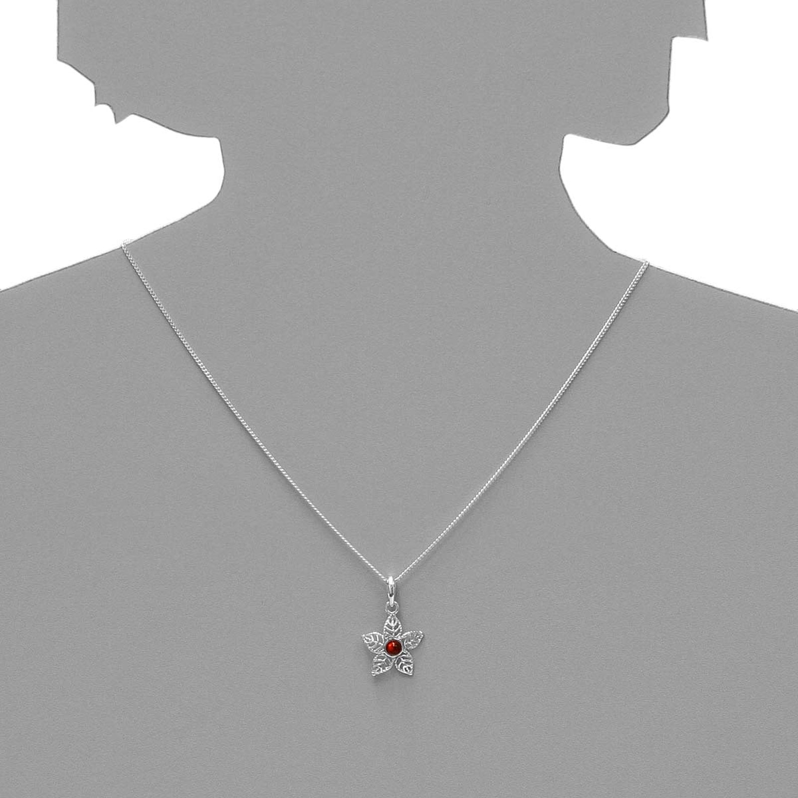 OSTSEE-SCHMUCK Kettenanhänger »- Blüte - Silber 925/000 - Bernstein«
