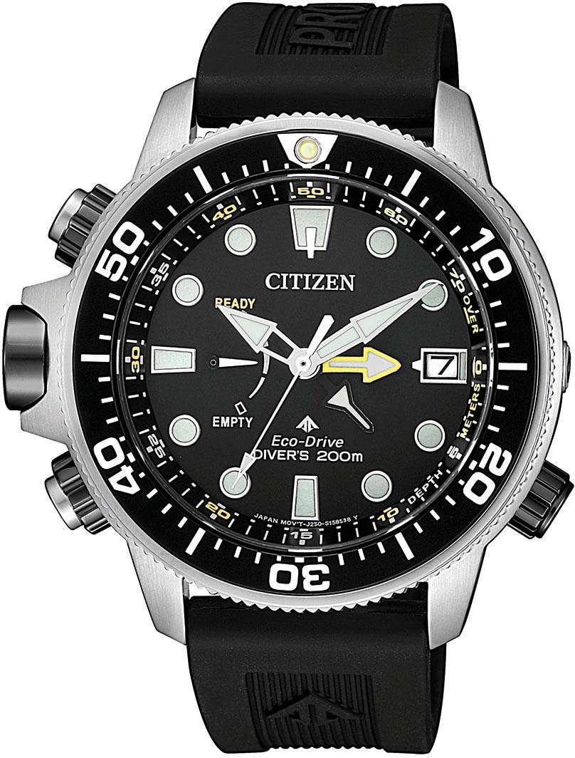 Citizen Taucheruhr »Promaster Eco-Drive Aqualand 200m, BN2036-14E«, (Set, 2 tlg., mit Verlängerungsband), Armbanduhr, Herrenuhr, Solar