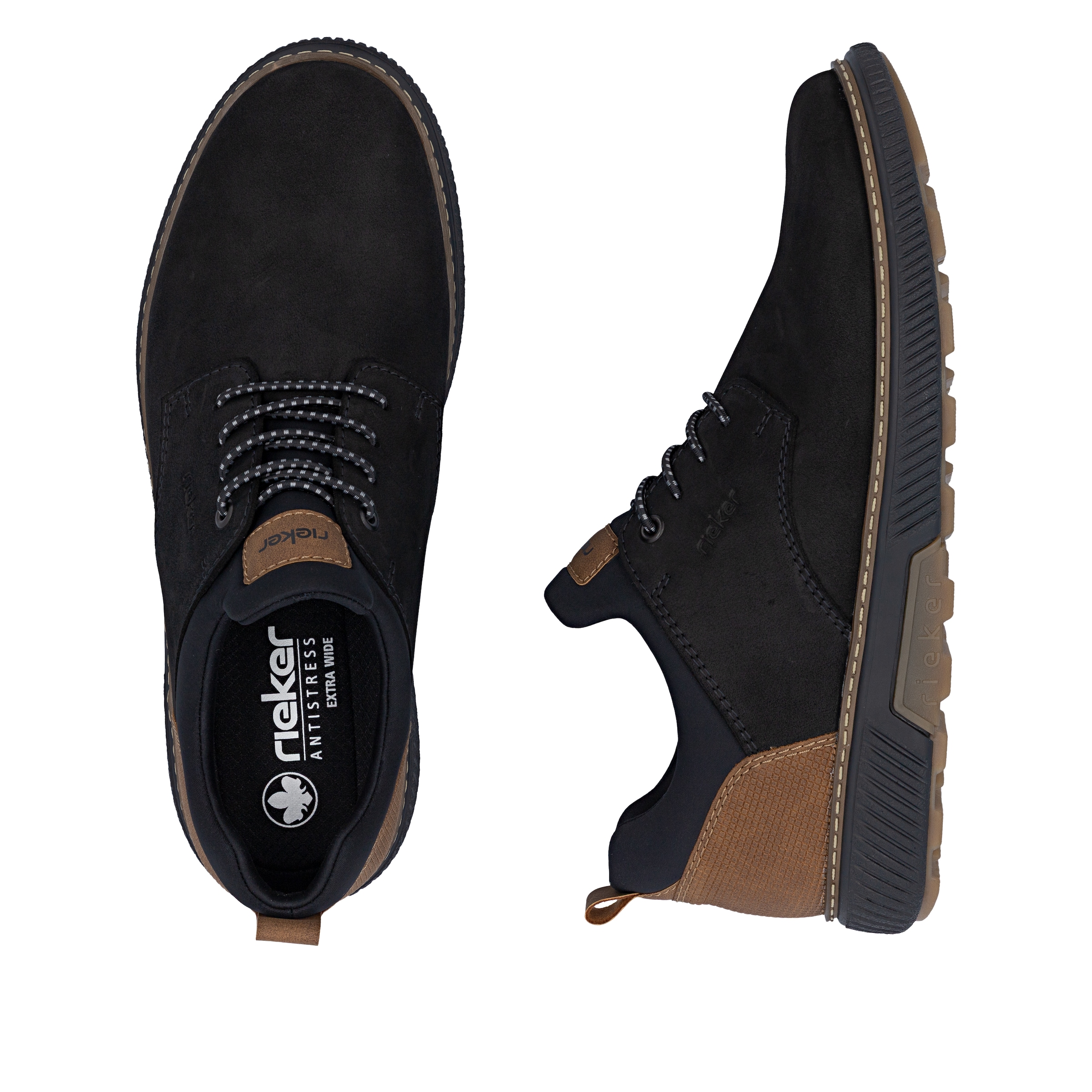 Rieker Slip-On Sneaker  Halbschuh, Schlupfschuh, Freizeitschuh, Elastik-Einstieg, schmale Form