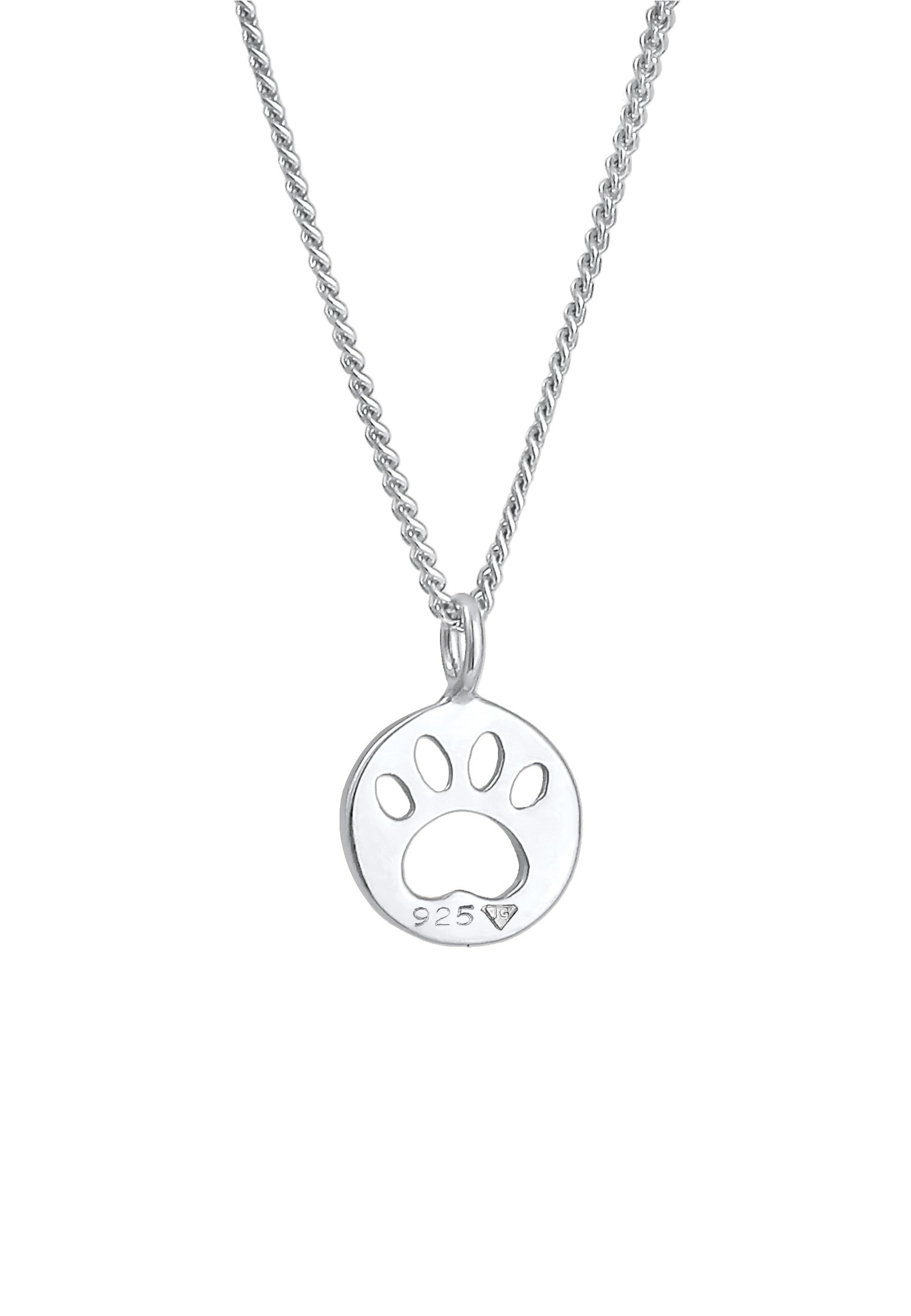 Elli Silberkette »Halskette Kinder Pfote Katze Hund 925 Silber«