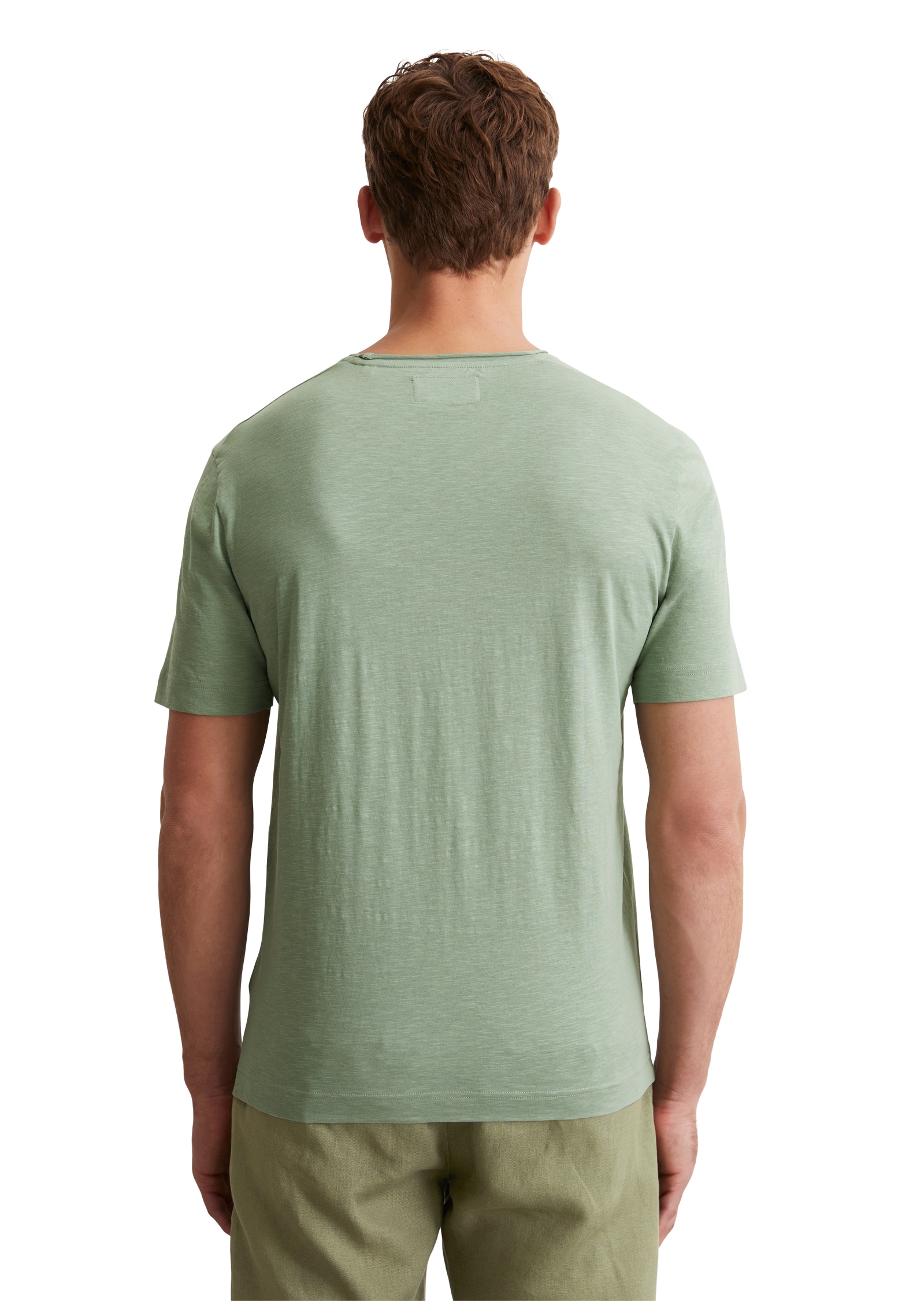 Marc O'Polo T-Shirt, unregelmäßiger Slub-Jersey, elastischer Rundhals
