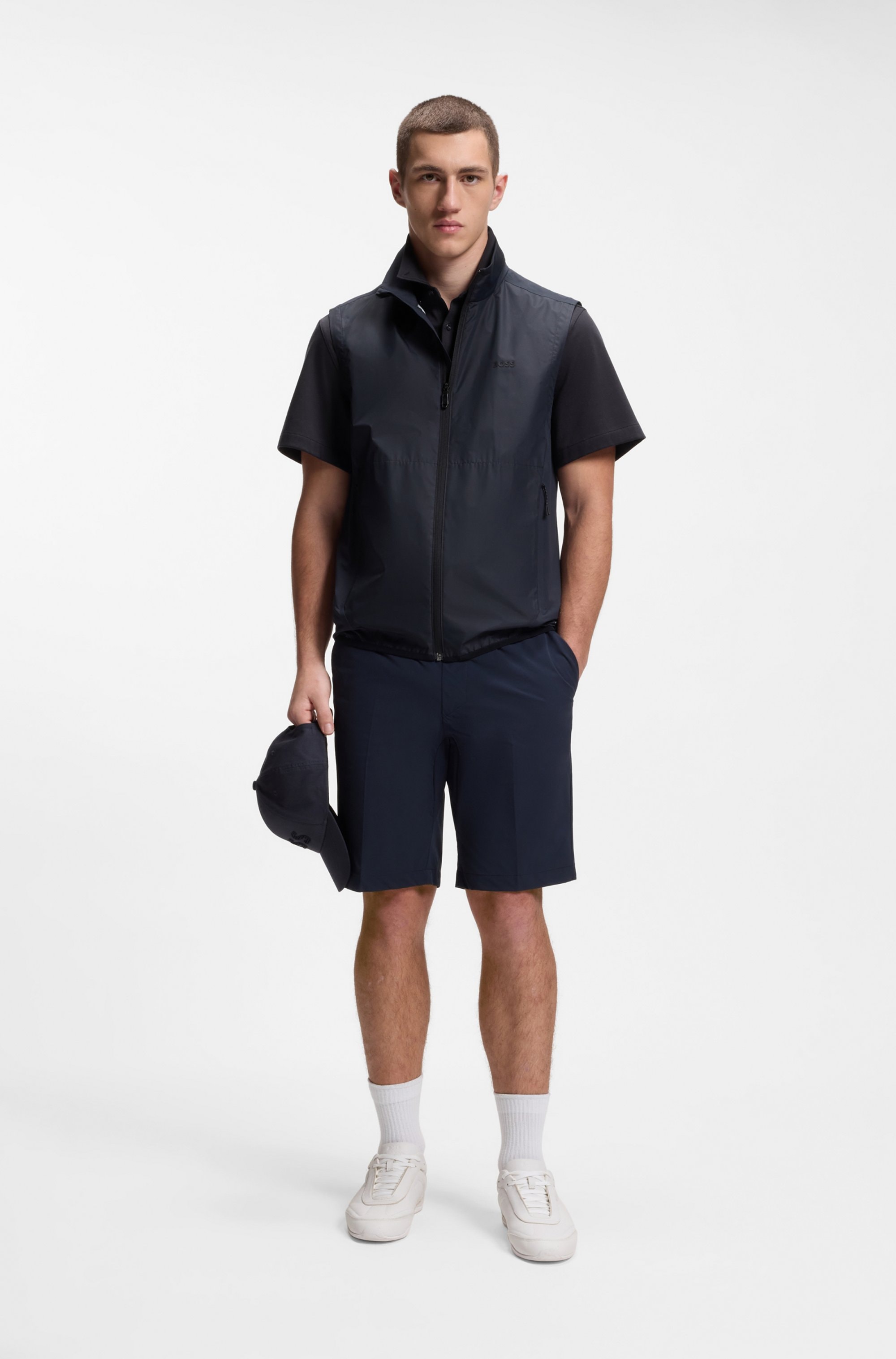 BOSS GREEN Kurzarmhemd »Motion S« Regular Fit, Button-down-Kragen, Kurzarm, Logo-Stickerei