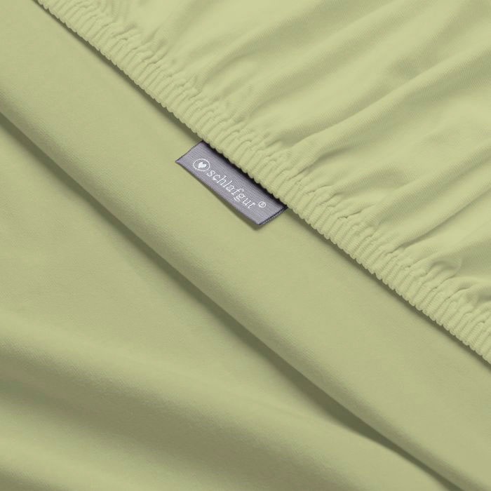 Schlafgut Spannbettlaken »Mako-Jersey aus 100% Baumwolle, Bettlaken«, für Matratzen bis 20 cm Höhe, in 90x200, 140x200 oder 180x200 cm