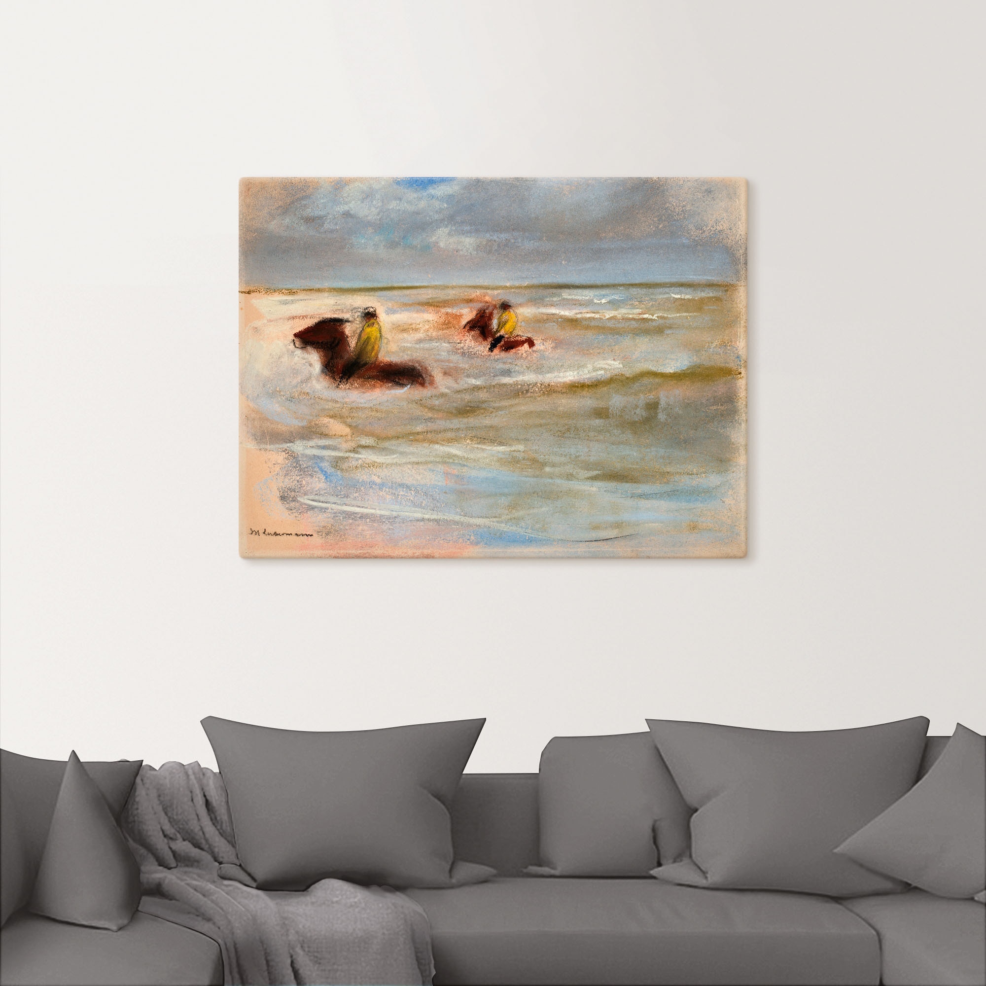 Artland Wandbild »Reiter am Strand (Stalljungen)«, Reitbilder, (1 St.), als Alubild, Leinwandbild, Wandaufkleber oder Poster in versch. Größen