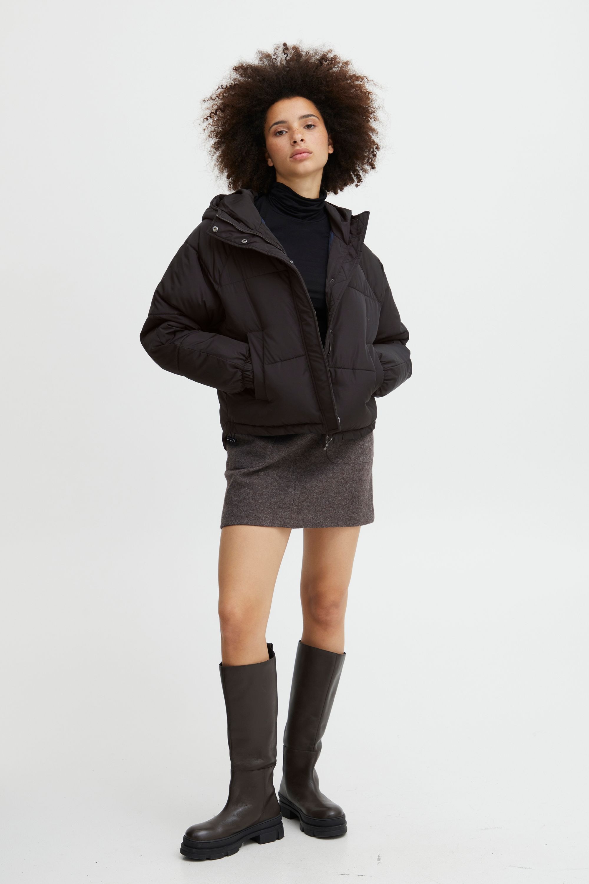 Ichi Steppjacke »Steppjacke IHHorizon«, mit Kapuze