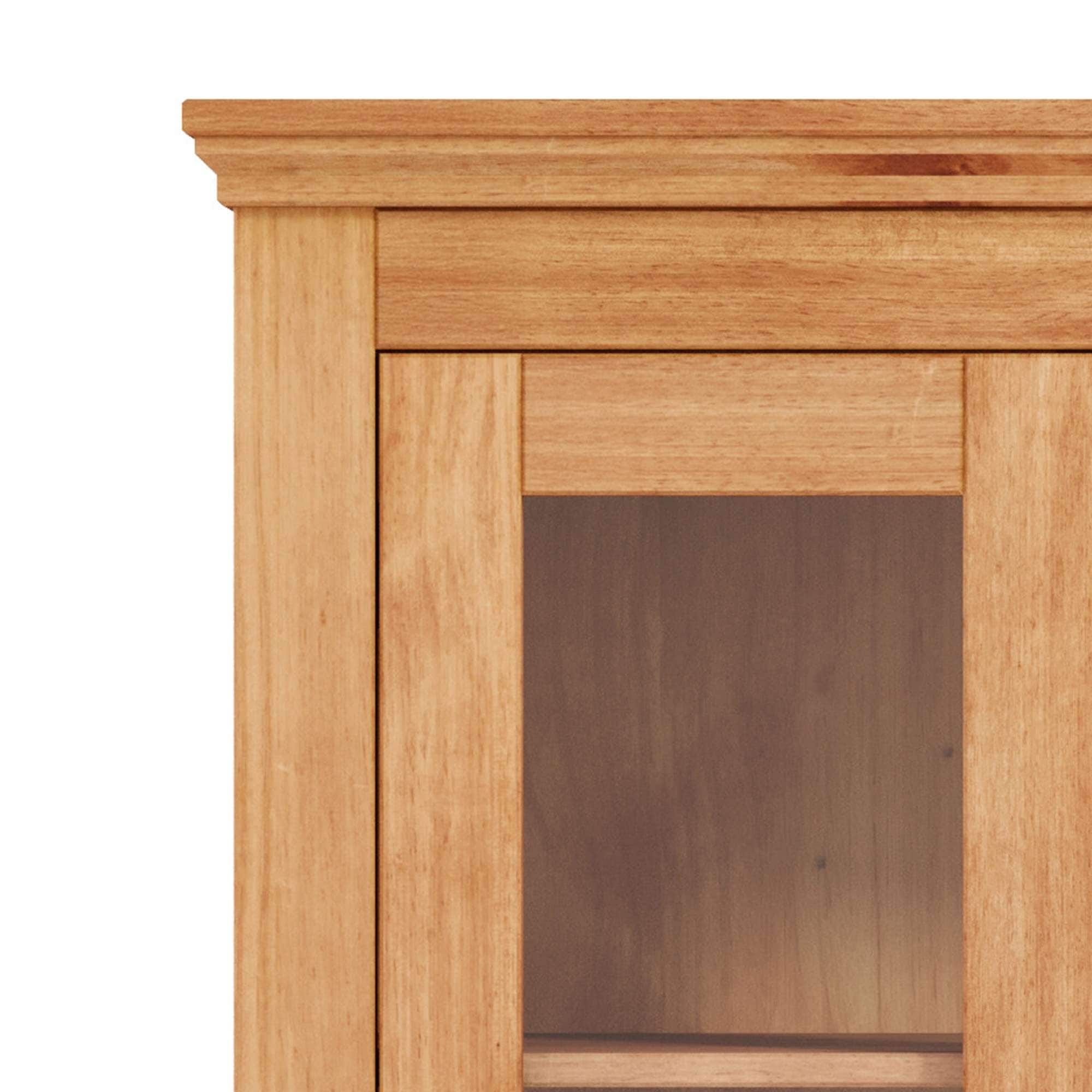 OTTO home Vitrine »Selma, Hochschrank, Standvitrine, Glasvitrine aus massivem Kiefernholz« FSC®, mit Griffen aus antikisiertem Metall, Höhe 180 cm