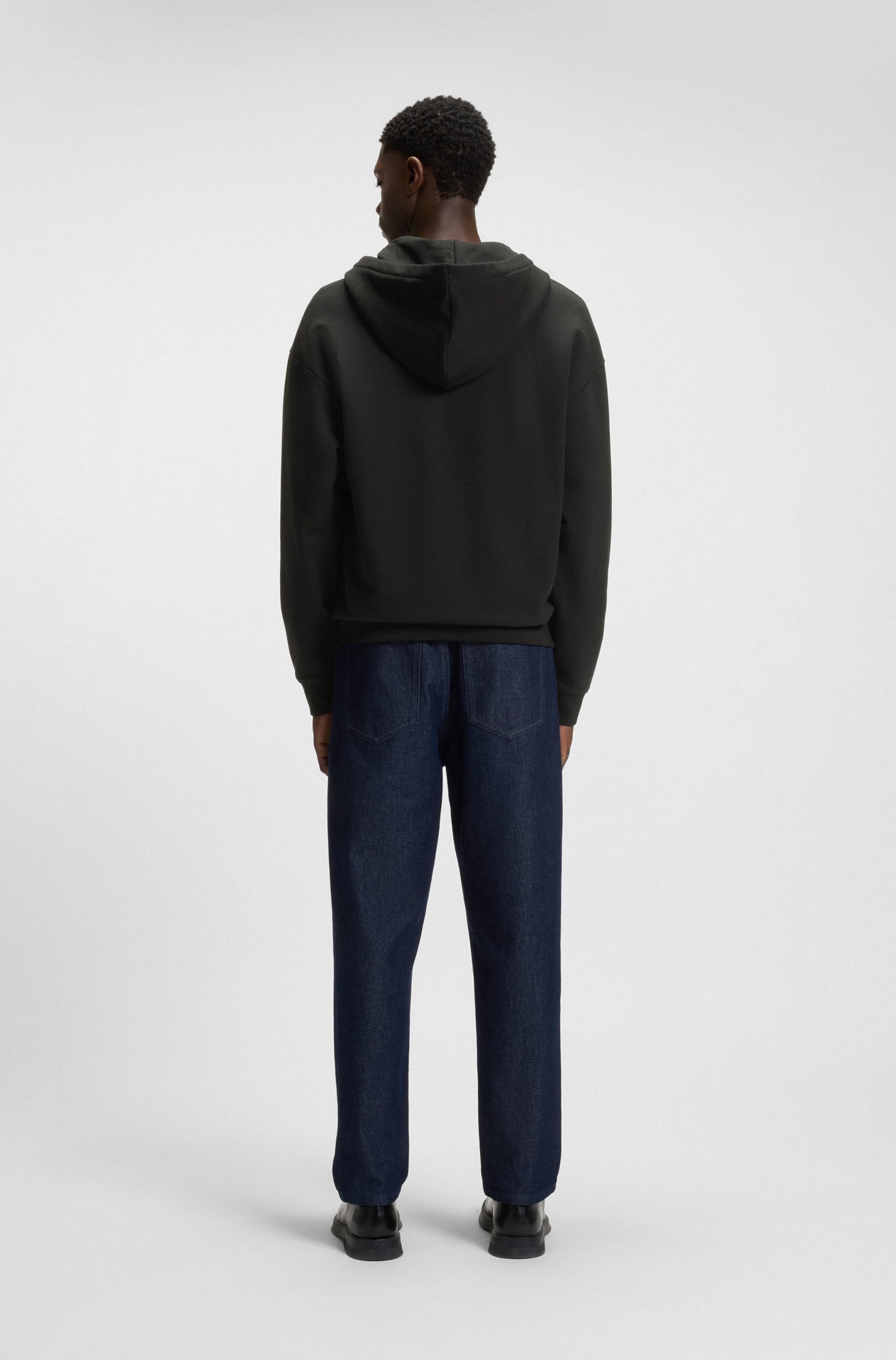 HUGO Kapuzensweatjacke Relaxed Fit, Kapuze, Taschen