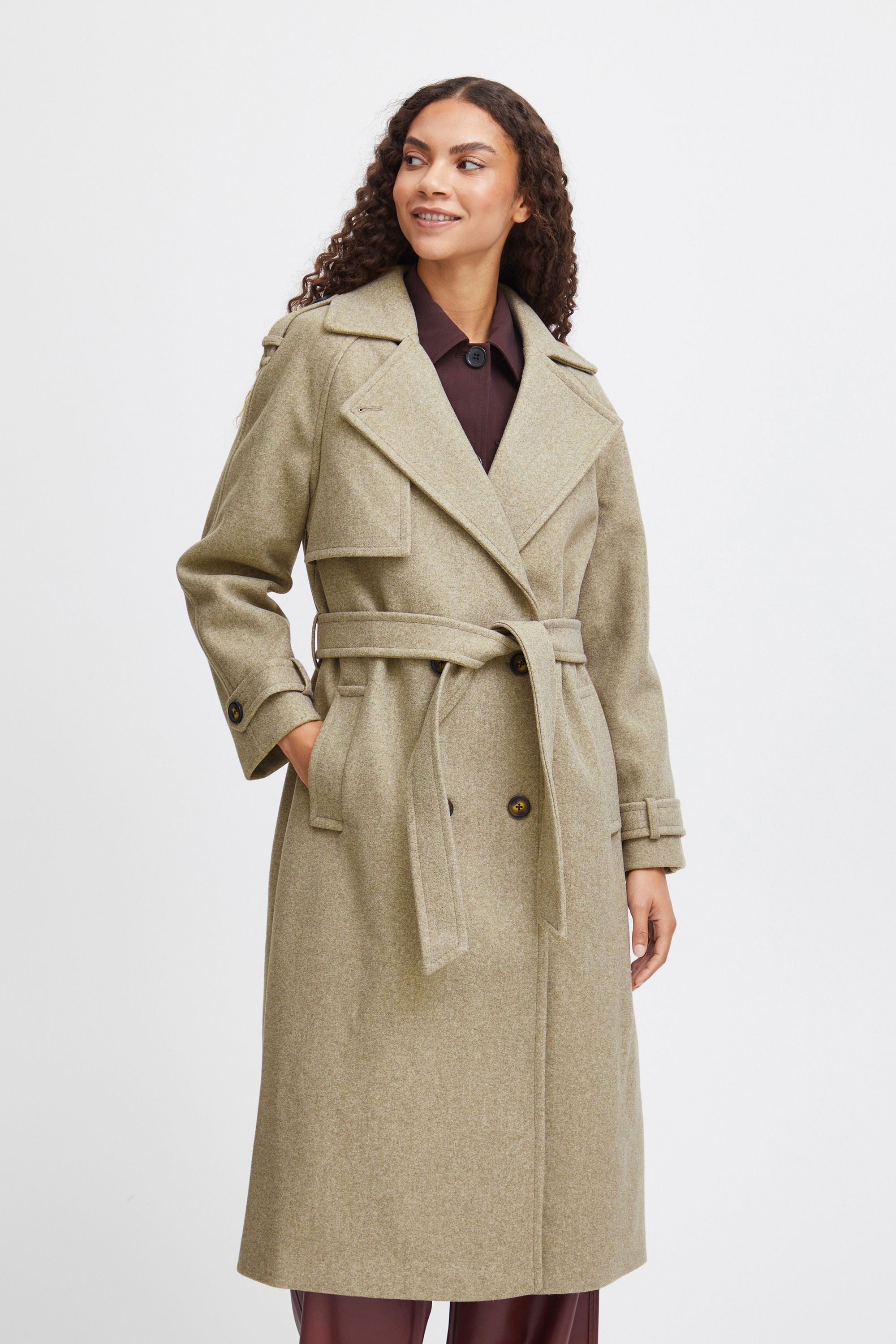 b.young Wollmantel »Wollmantel BYCILIA TRENCH COAT -«