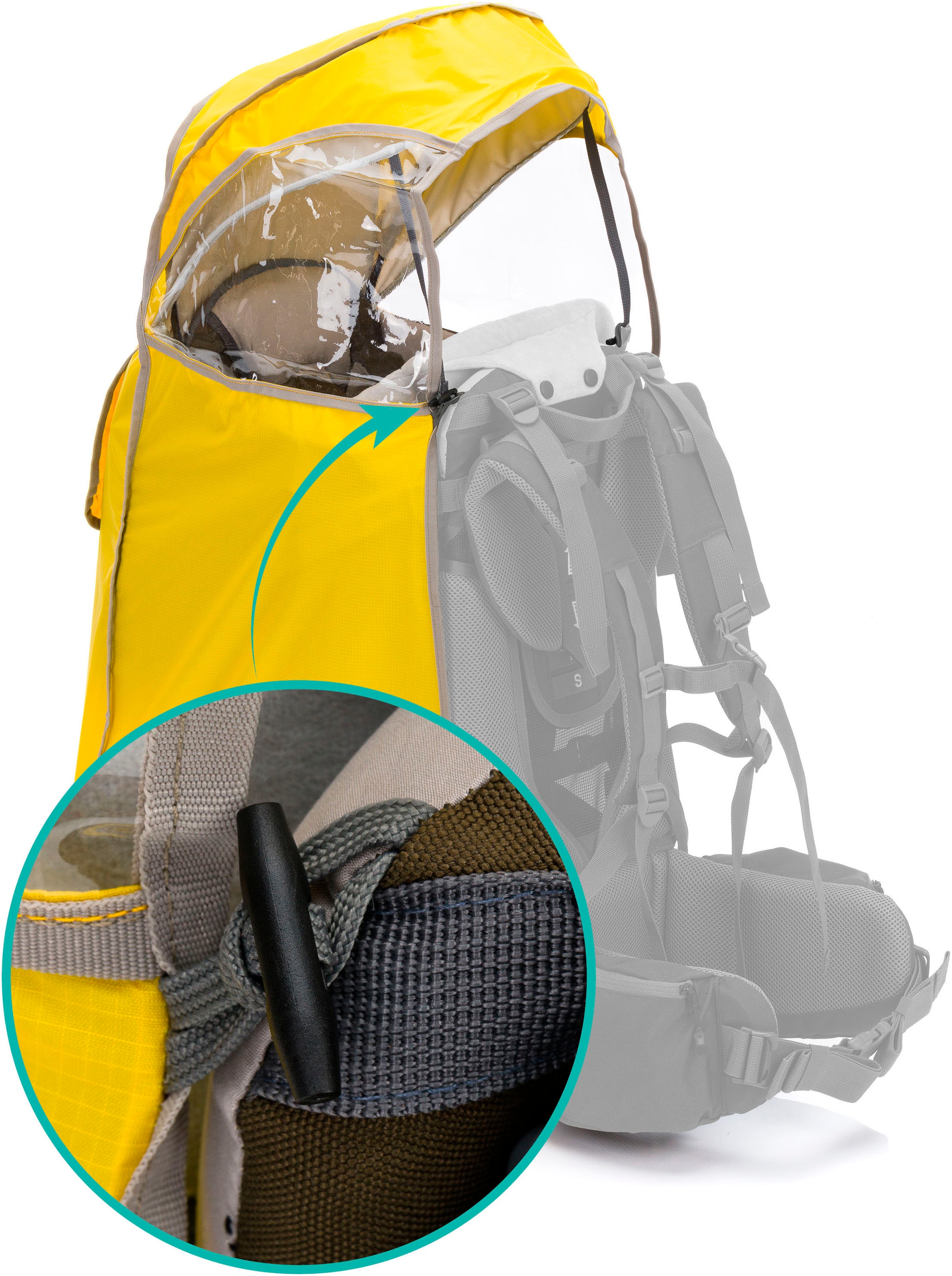 Fillikid Kinderwagen-Regenschutzhülle »Regenschutz für Rückentrage«