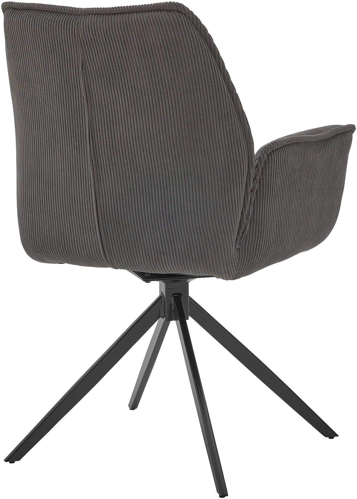Musterring Esszimmerstuhl »Tiama«, (Set), 2 St., Cord, Stativgestell aus Eisen schwarz, 180° drehbar, Stoff Cord oder Bouclé