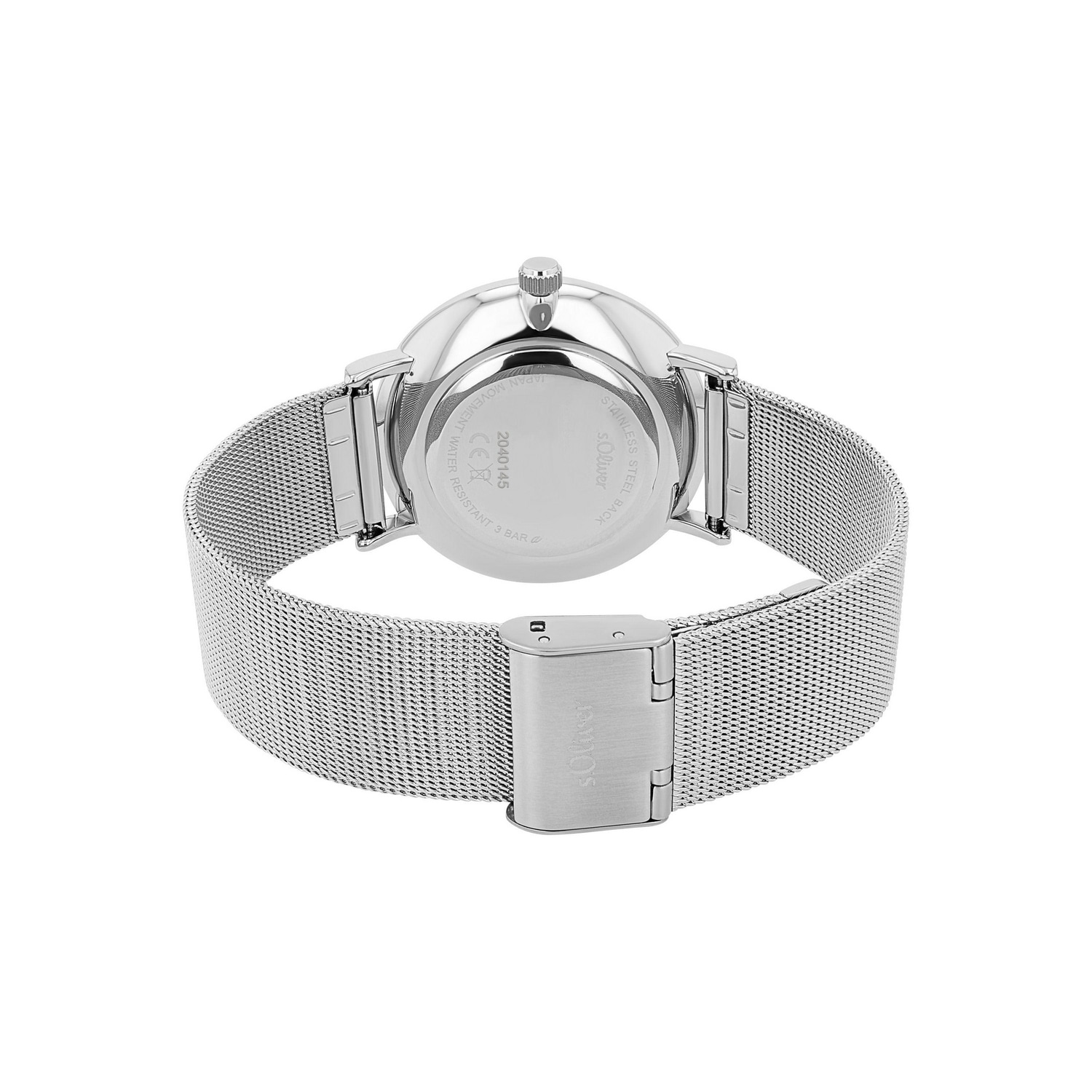 s.Oliver Quarzuhr Armbanduhr, Herrenuhr, Edelstahlarmband, analog