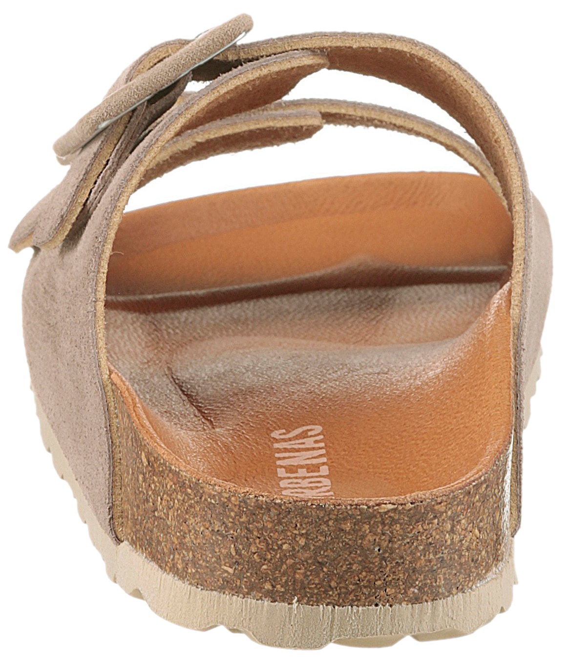 VERBENAS Pantolette »Randell Velour«, Sommerschuh, Schlappen, Hausschuh, Urlaubschuh mit Softfußbett