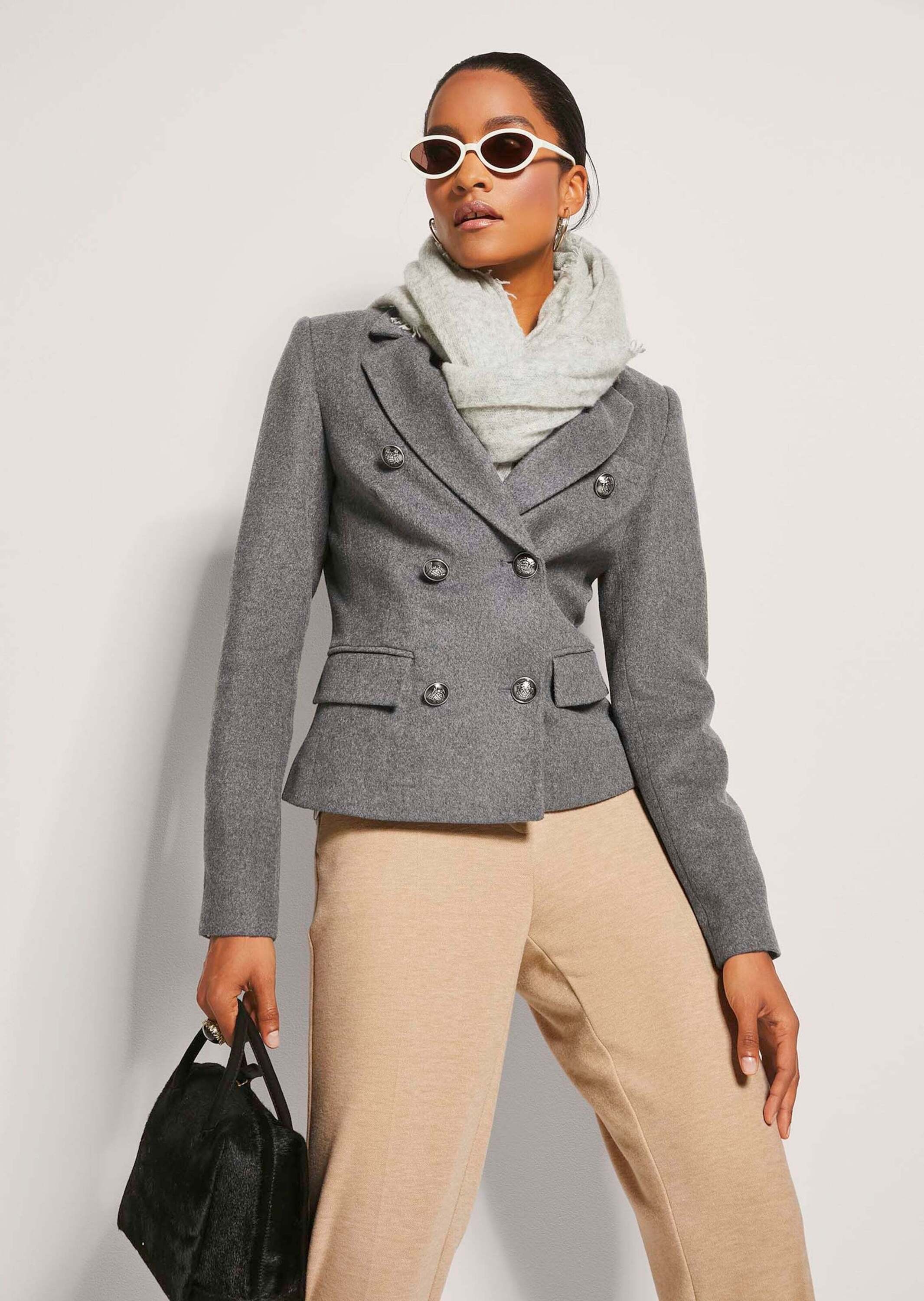 MADELEINE Longblazer »Blazer Kurzblazer mit Glanz-Akzenten«