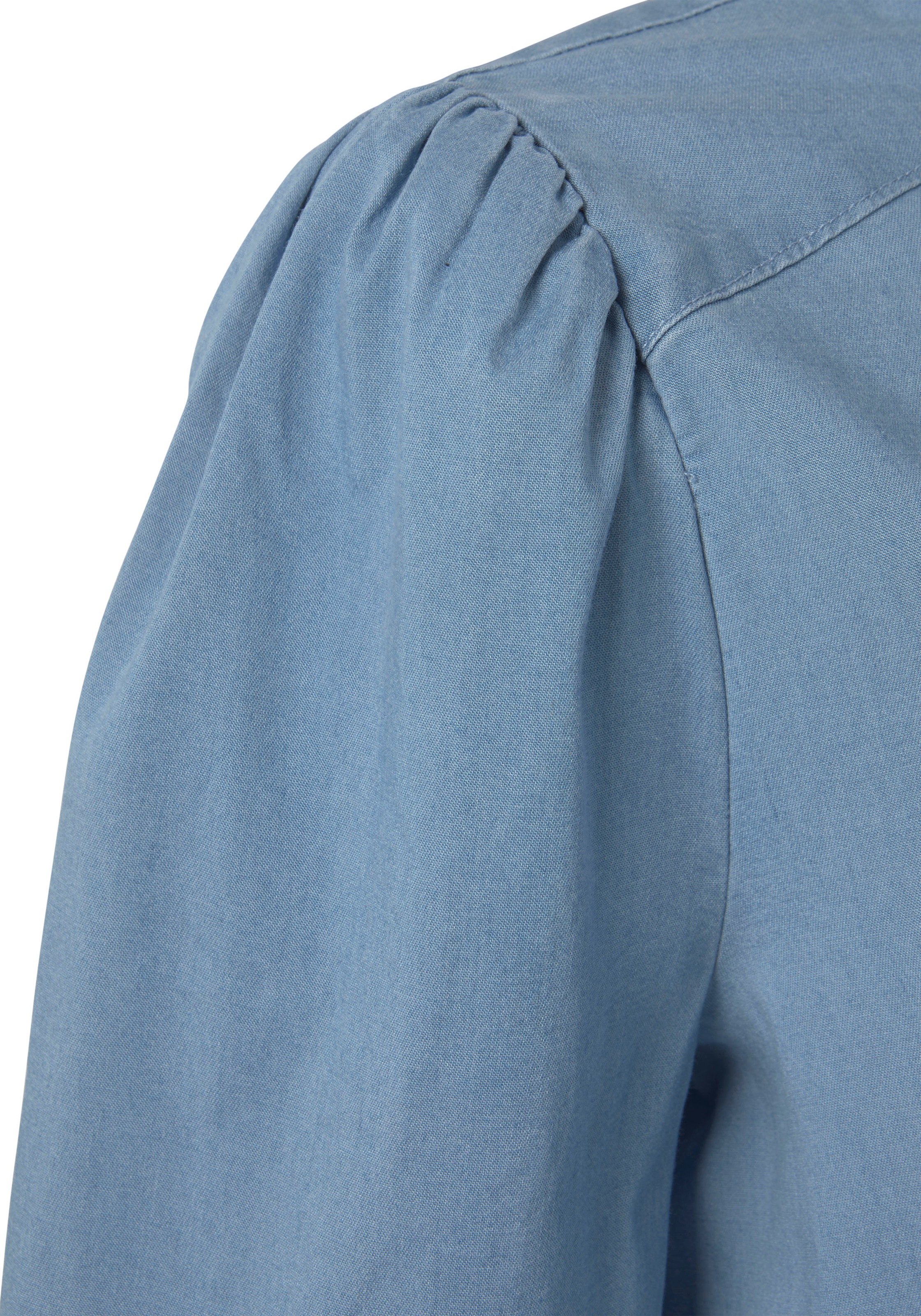 Vivance Jeansbluse, mit Puffärmeln
