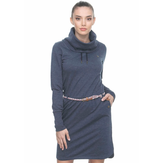 Ragwear Sweatkleid »LAURRA«, (2 tlg., mit abnehmbarem Gürtel), stylisches  Langarmkleid mit praktischen Eingrifftaschen im OTTO Online Shop