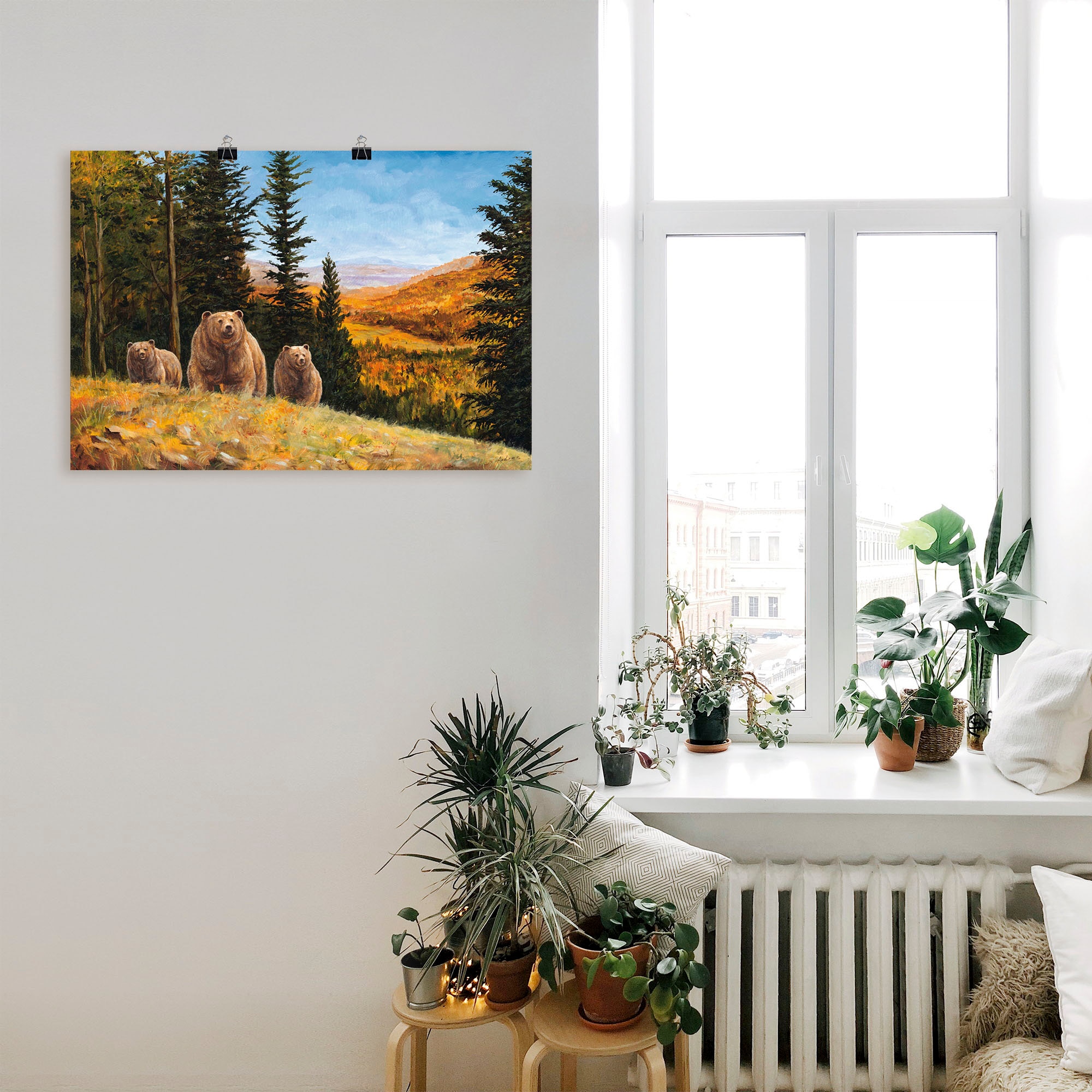 Artland Wandbild »Grizzly Bären«, Wildtiere, (1 St.), als Leinwandbild, Poster in verschied. Größen