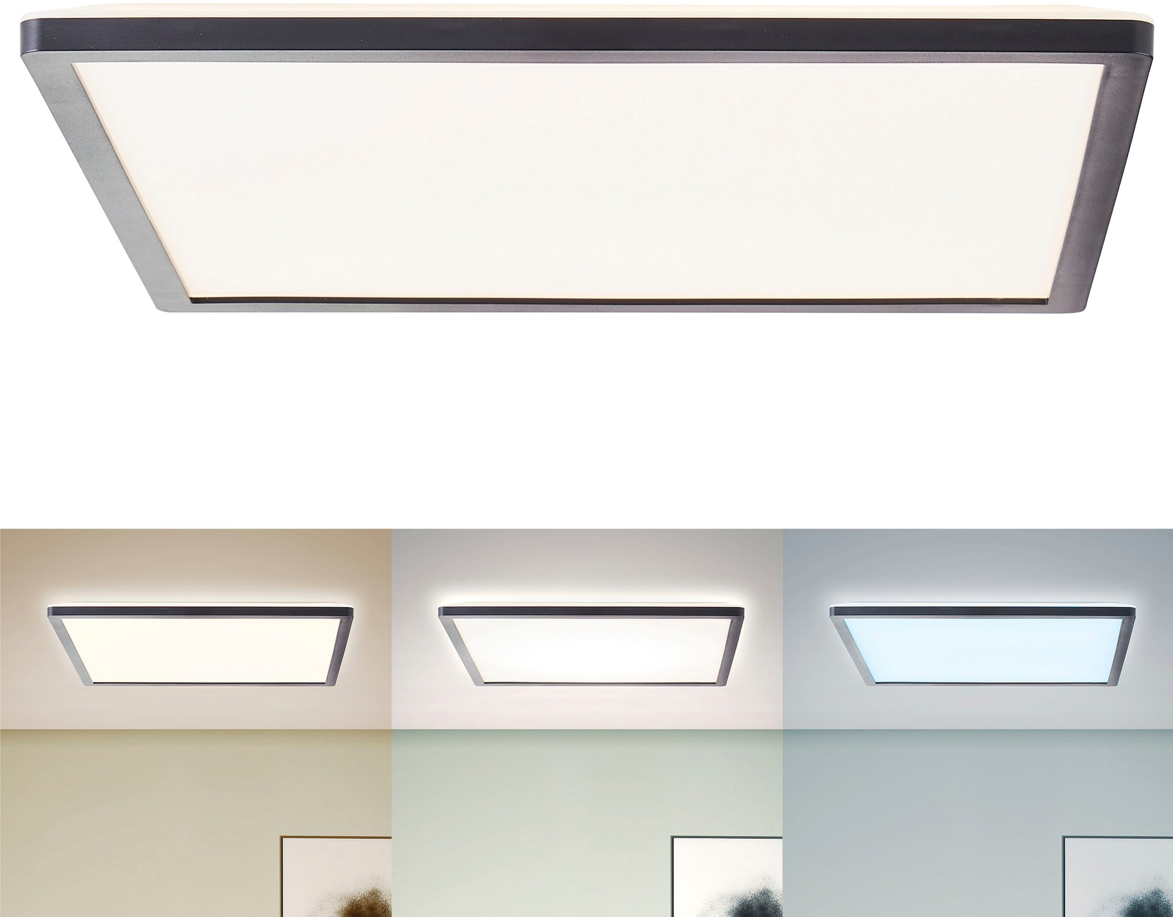 my home LED Deckenleuchte »Enno«, 1 flammig-flammig, Deckenlampe, Deckenpanel, CCT Farbtemperatursteuerung, Fernbedienung