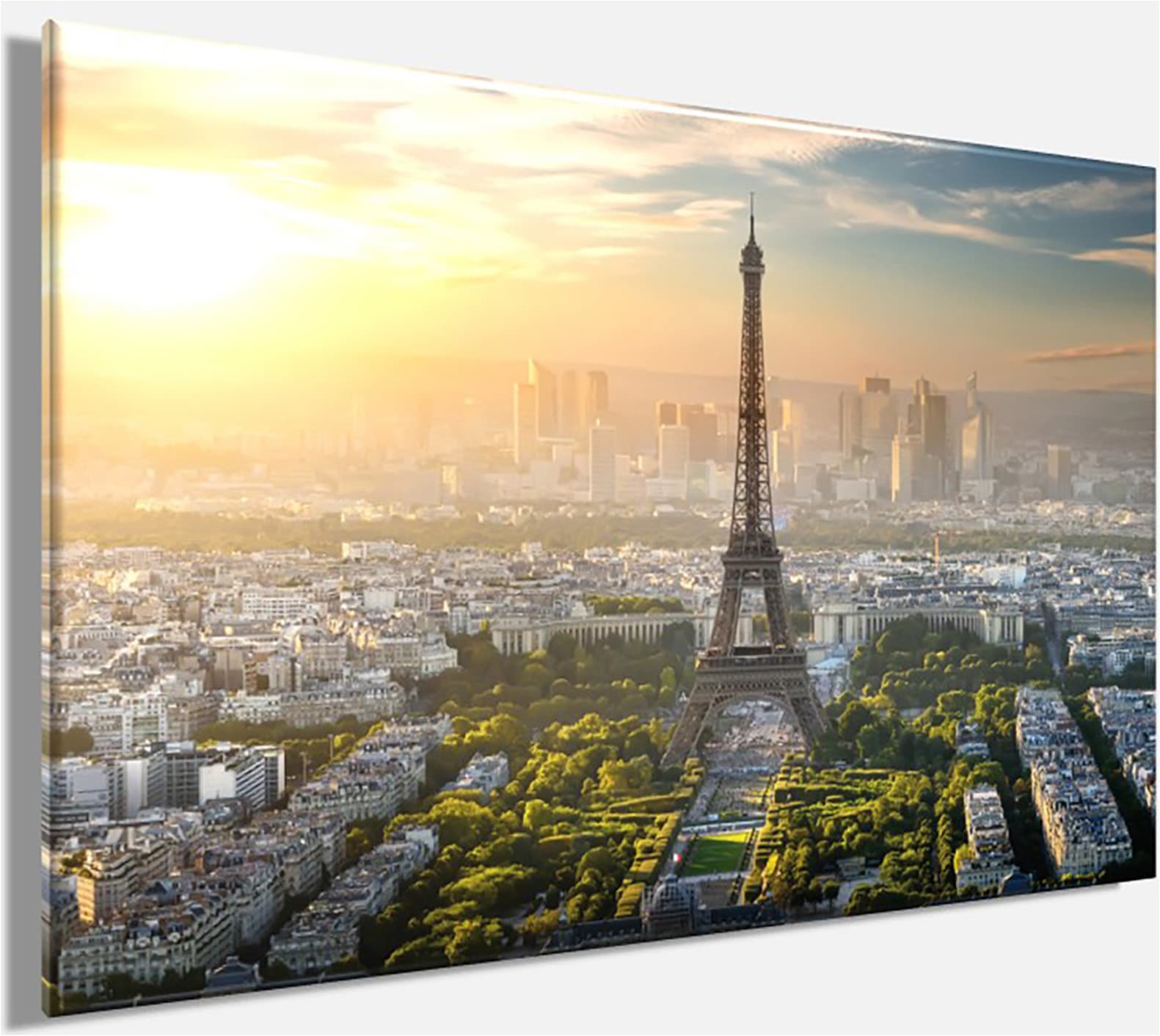 Bönninghoff Leinwandbild »Wandbild EIFFELTURM 60x90 cm – Leinwandbild Keilrahmen Deko modern« Frankreich | Paris | Sonnenuntergang | Stadt 1 Stk. tlg. auf Keilrahmen gespannt
