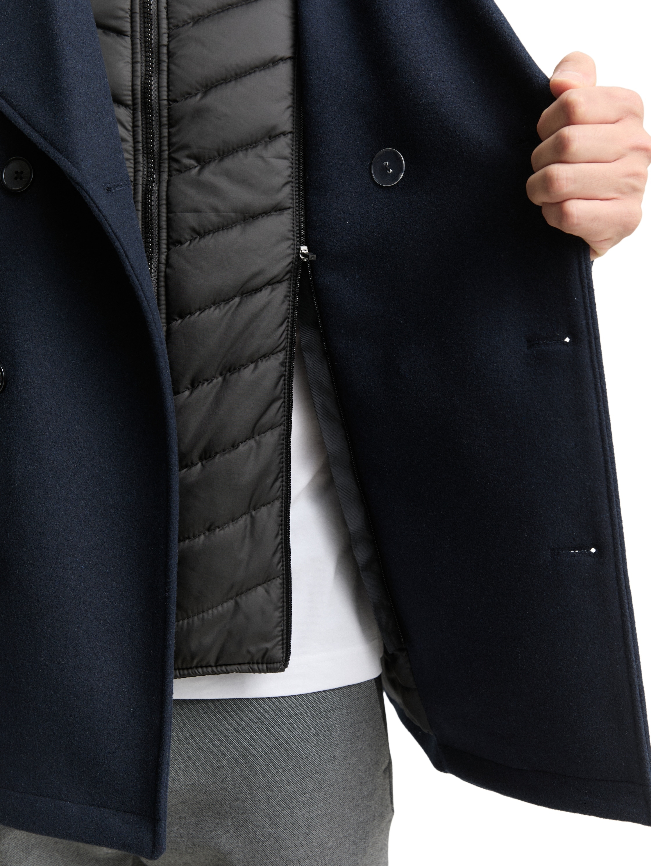 TOM TAILOR Wolljacke, mit abnehmbarer Innenjacke