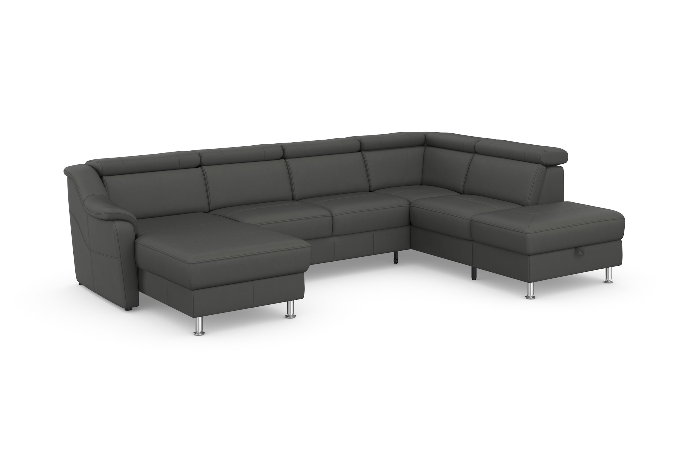 sit&more Wohnlandschaft »Freetown U-Form«, Kopfteilverstellung und Federkern, wahlweise mit Bettfunktion
