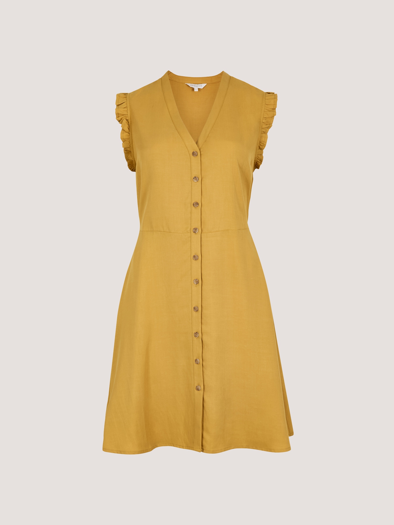 Apricot Minikleid »Minikleid« mit Rüschen und Knopfleiste