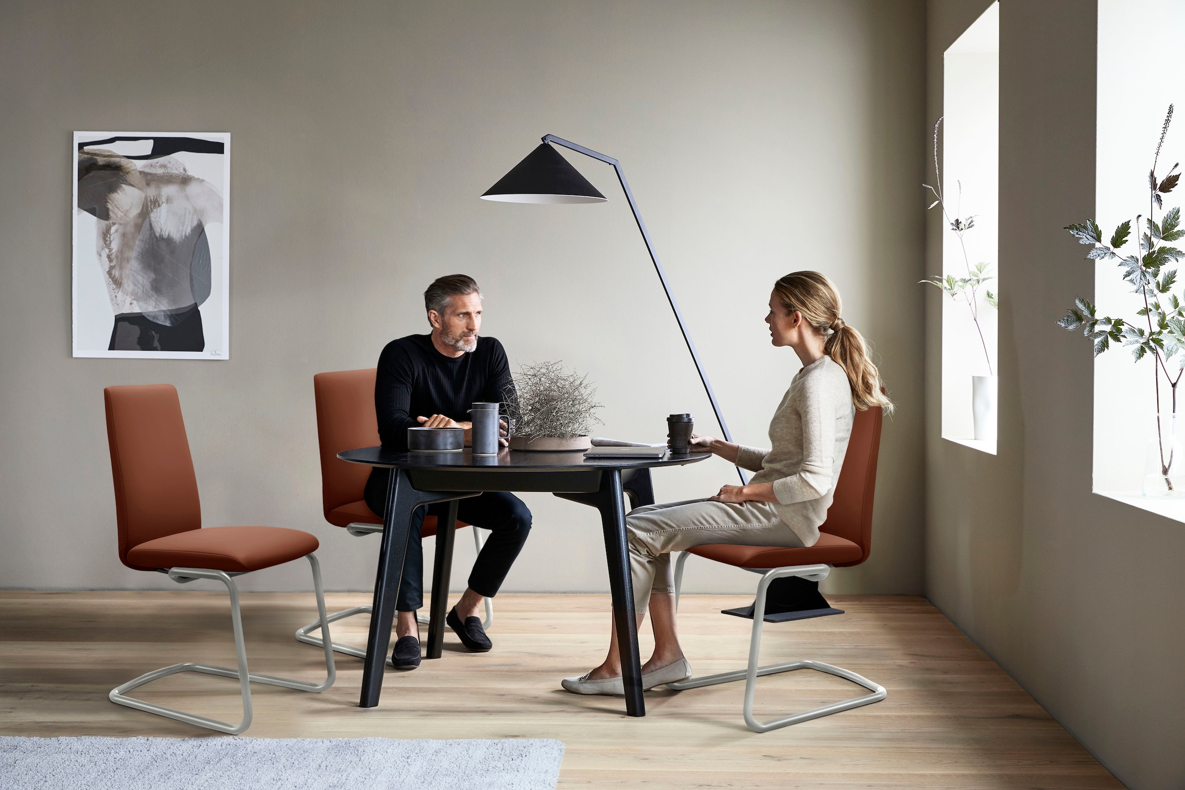 Stressless® Polsterstuhl »Laurel«, Leder PALOMA, Low Back, Größe L, mit Beinen aus Stahl in Chrom matt