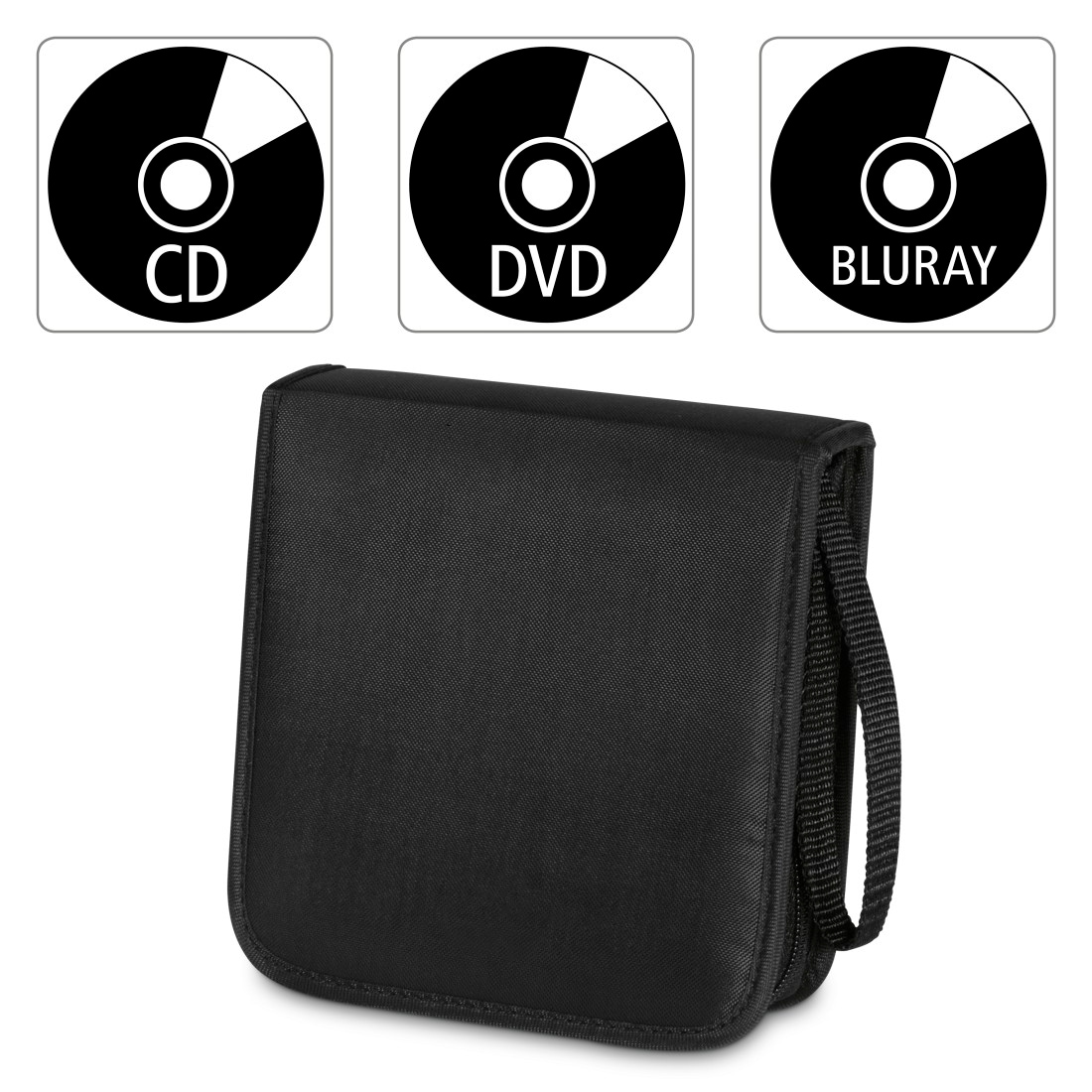 Hama DVD-Hülle »CD-/DVD-/Blu-ray Tasche, Schwarz, für max. 20 Discs«